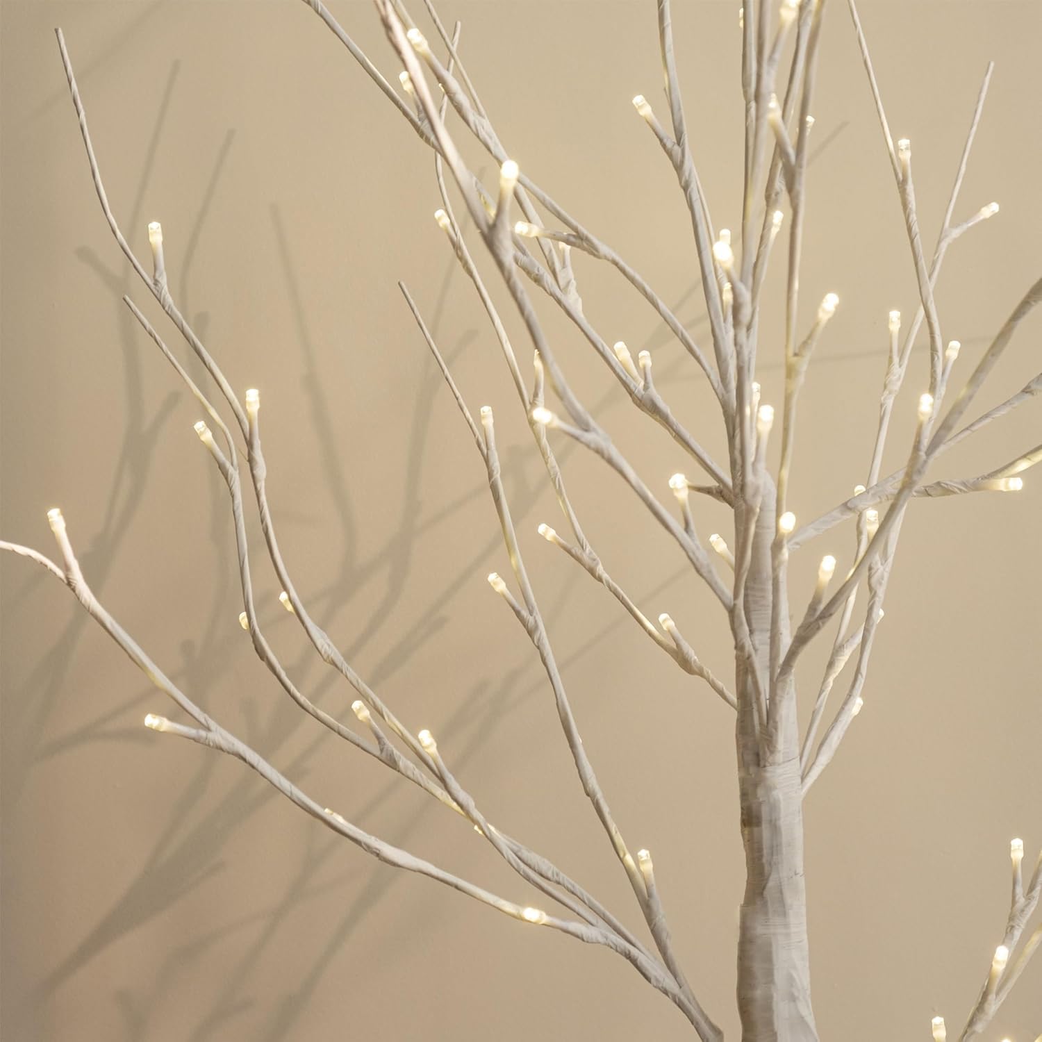 Nowsto Birch Tree Lights, Set Of 3 (4Ft, 6Ft, 8Ft), 440 Warm White Led Lights With Timer Function, Christmas Outdoor Decor For G