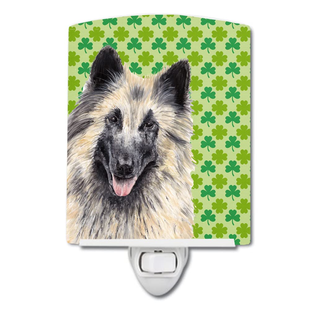 Carolines Treasures Ceramic Night Light, Belgian Tervuren, St. Patricks Day, 6x4x3in, Multicolor, Model SC9312CNL