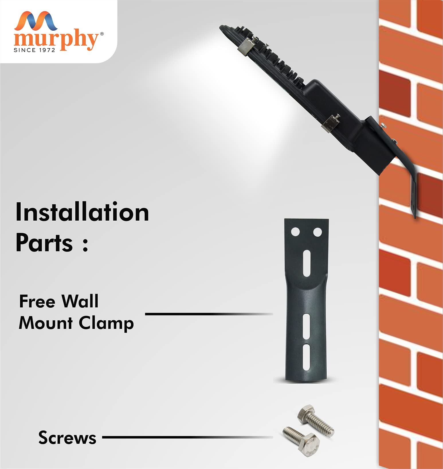 Murphy LED 30W IP-65 BIS Approved Waterproof Outdoor Street Light, Cool White, Pack of 6