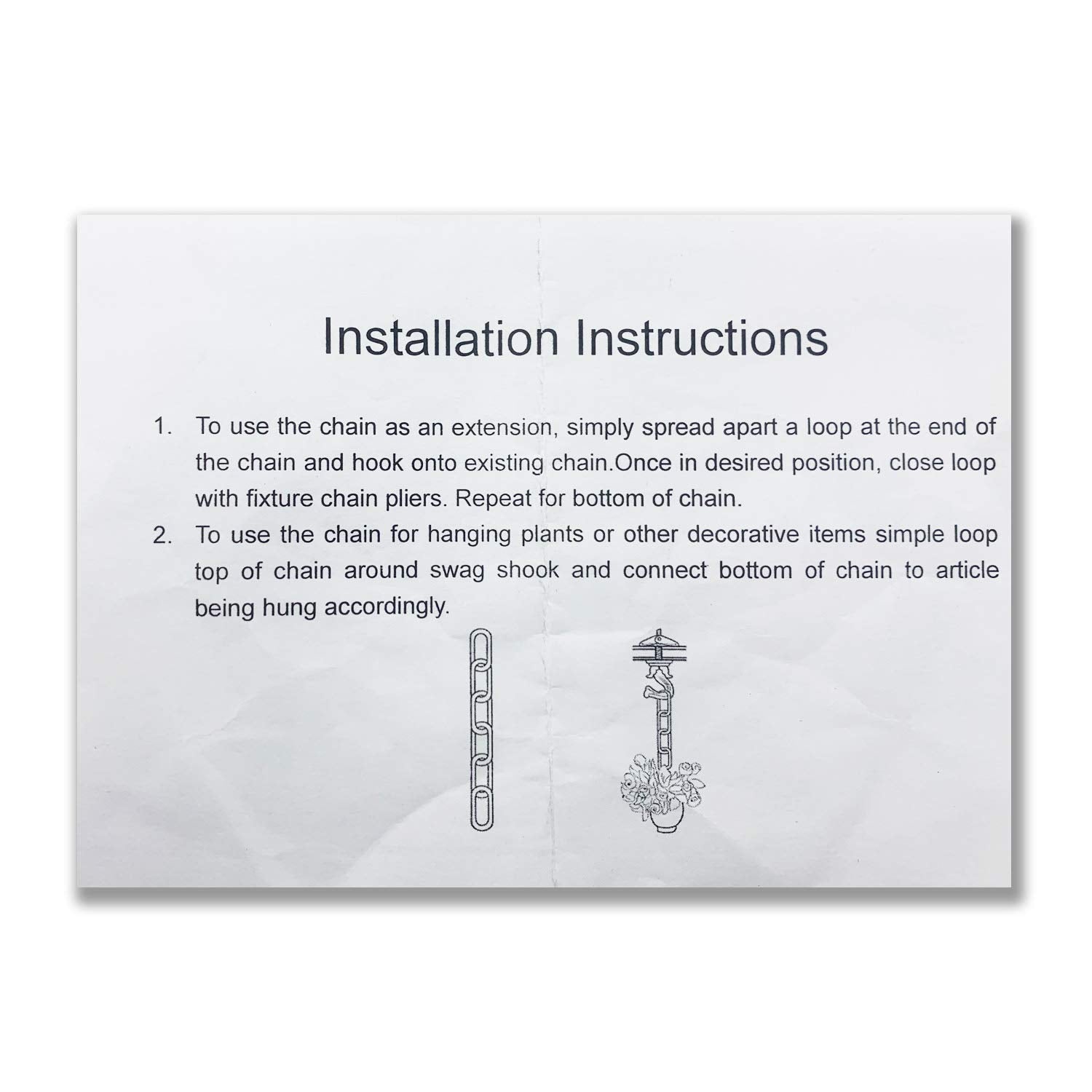 Alpurple 2 Packs Of 3 Feet Pendant Light Fixture Chain For Hanging Up Maximum Weight Of 50 Pounds-Heavy Duty Chain For Light Fixture (Nickel)