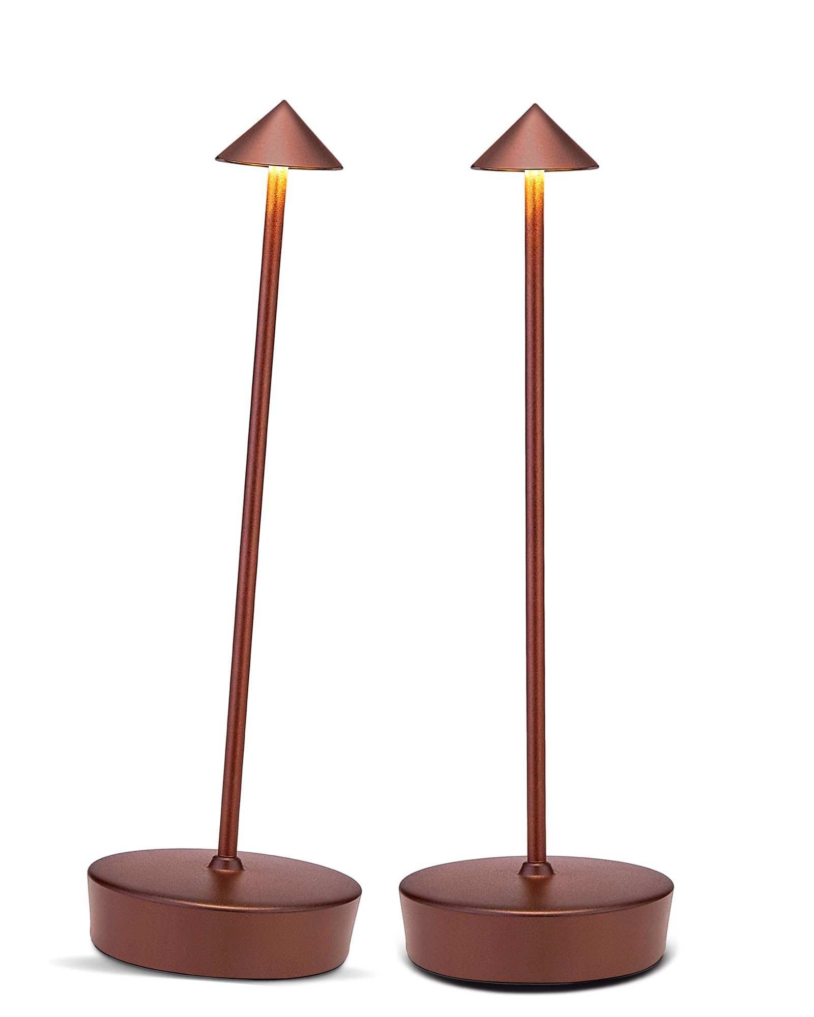 Xminkdza Cordless Led Table Desk Lamp 2 Pack  7000Mah Battery Outdoor Table Light Waterproof For Restaurant Patio Camping Home Decor  Usb-A Output  Brightness Memory  Dimmable