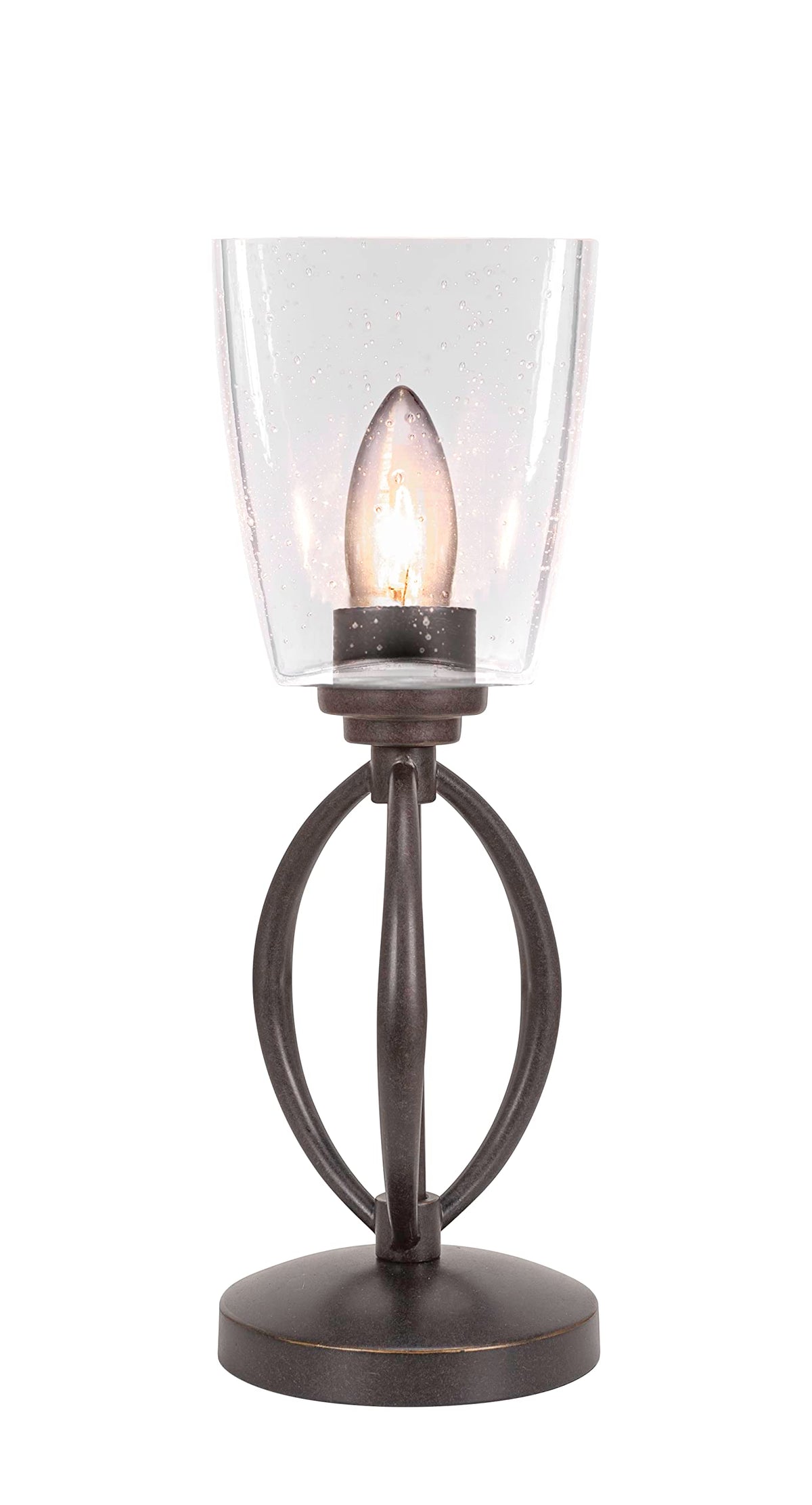 Toltec Lighting Marquise 1 Light Table Lamp in Dark Granite (2410-DG-461)