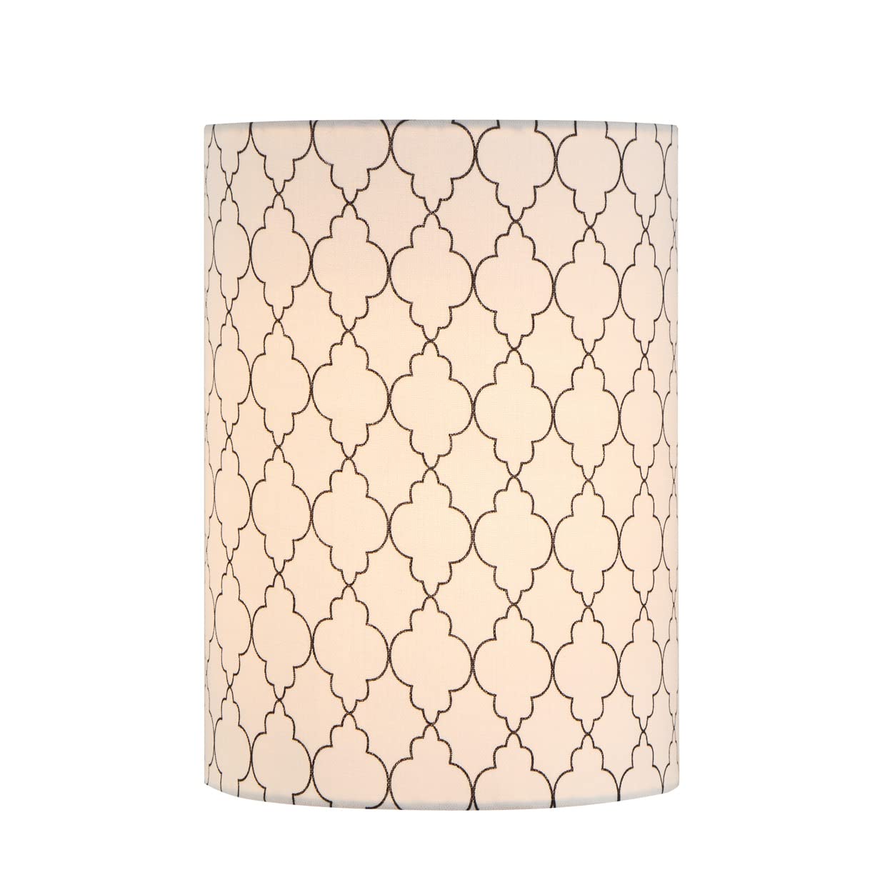 Aspen Creative 31407 Contemporary Design Hardback Drum Spider Shade/Natural Linen Off White, 8&quot; Top X 8&quot; Bottom X 11&quot; Height