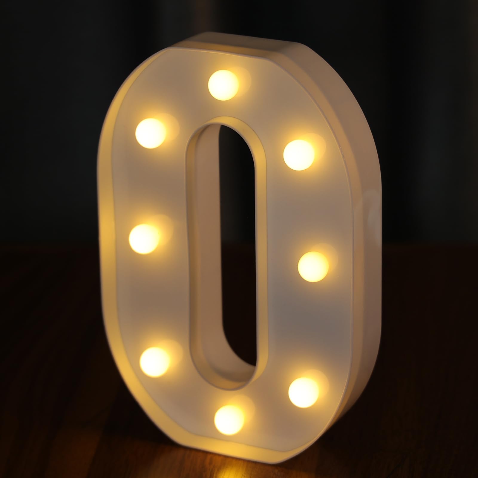 IFDGCTK Light Up Letters - LED Decorative Marquee Letter O, Warm Light, Battery Powered, Acrylic Home Decor for Parties and Bars