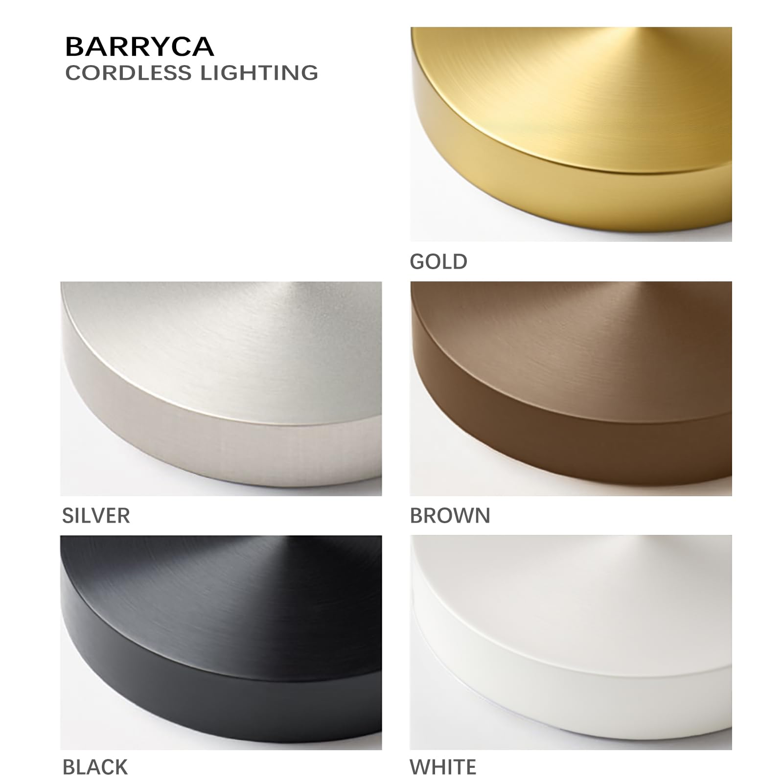 Barryca Cordless Rechargeable Table Lamp - Ip54 Waterproof 3-Color Dimmable 5000Mah Battery Usb Portable Led Light For Outdoor P
