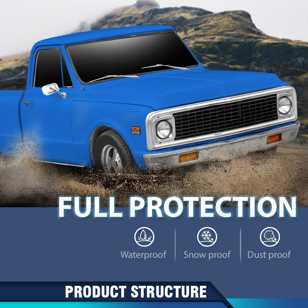 PIT66 Dome Light Lamp Assembly LED Chrome Base Compatible with 1960-1972 Chevy GMC Pickup Truck C/K 10 20 30