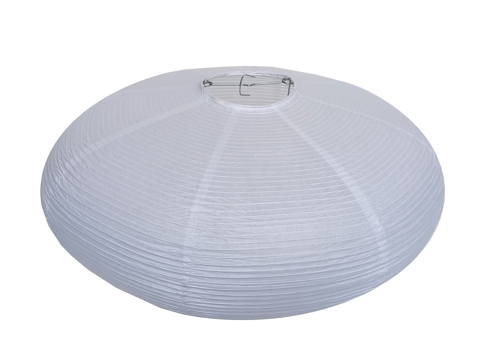Topaaa White Oval Paper Lanterns - 19 Inch Hanging Lamp Shade, 2Pcs, Paper Material