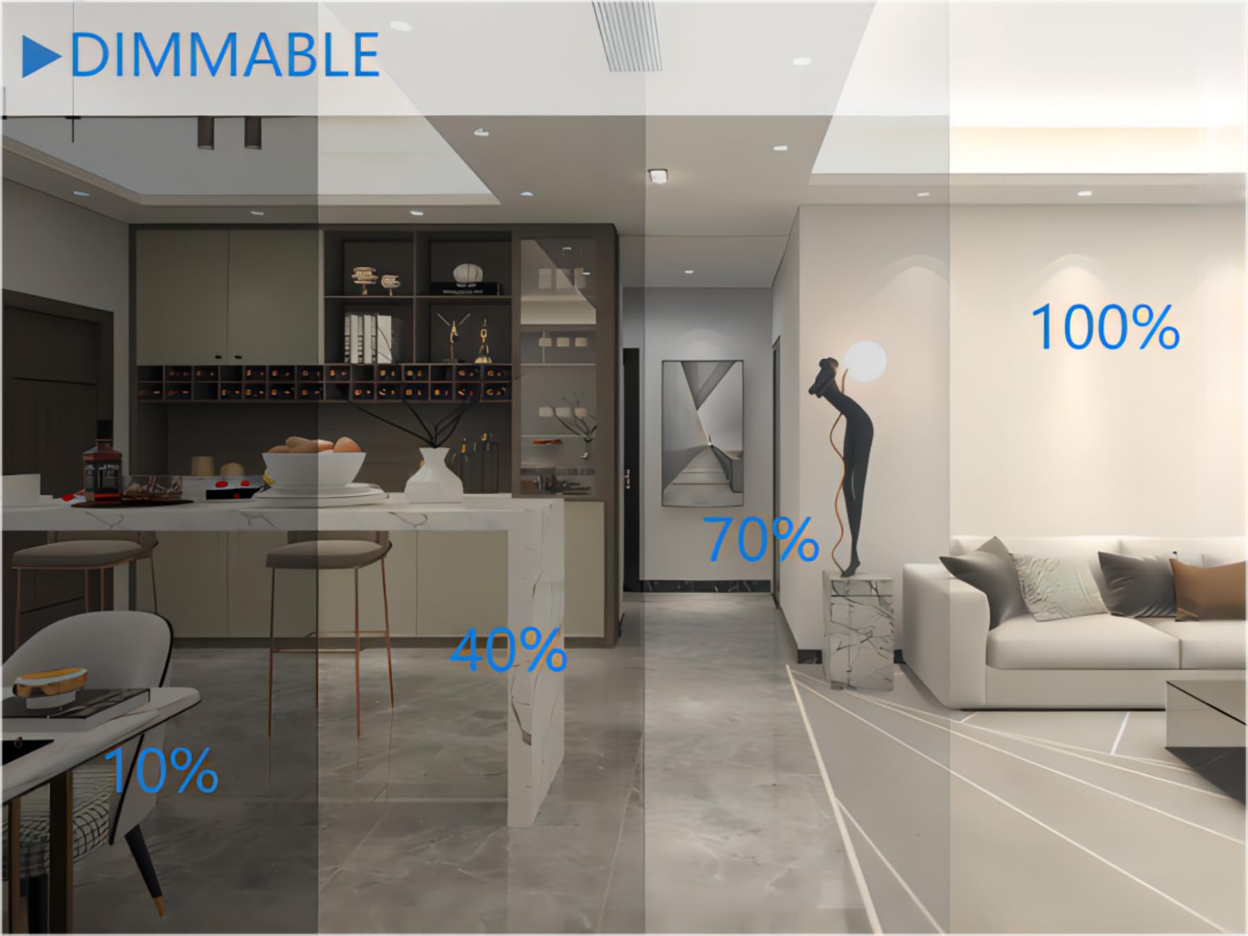 Jolux 4-Pack 5/6'' Retrofit Led Recessed Lighting,8.5W=40W,3000K Warmwhite,650 Lumens,Dimmable Can Lights,Damp Rated,Simple Inst