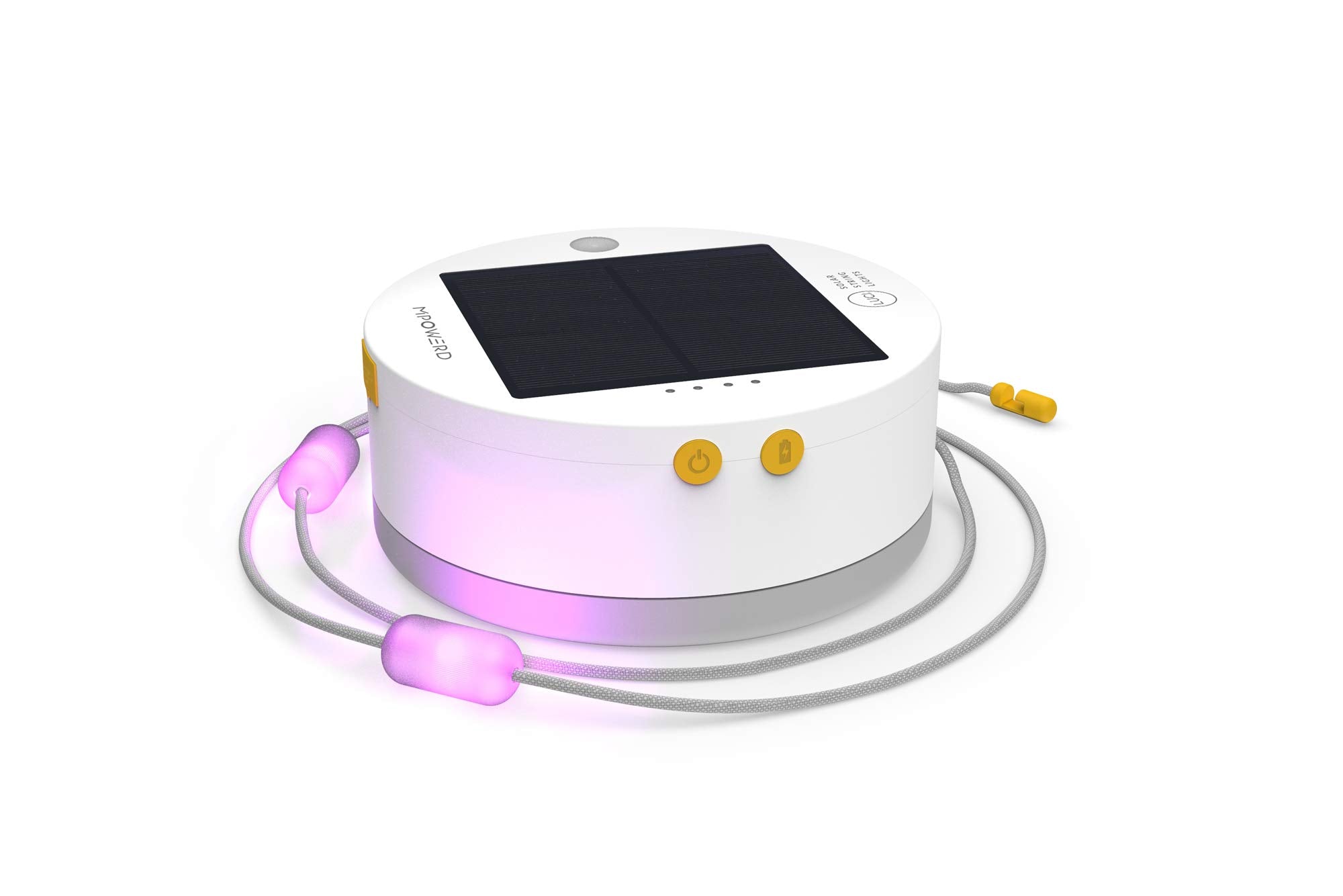 Mpowerd Luci Color Solar String Lights + Phone Charger: Color 18' Rechargeable Via Solar Or Usb-A, 100 Lumens Leds And 7 Colors,