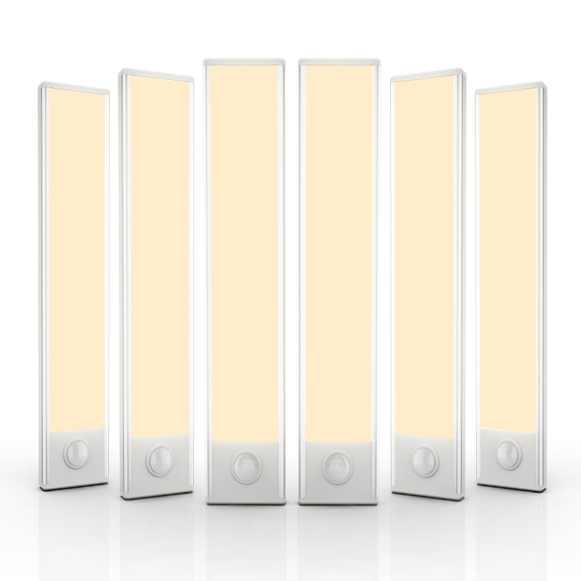 6 Pack Under Cabinet Lights Wireless, 32 LED Motion Sensor Light Indoor Rechargeable Magnetic Closet Lights Battery Operated, Un