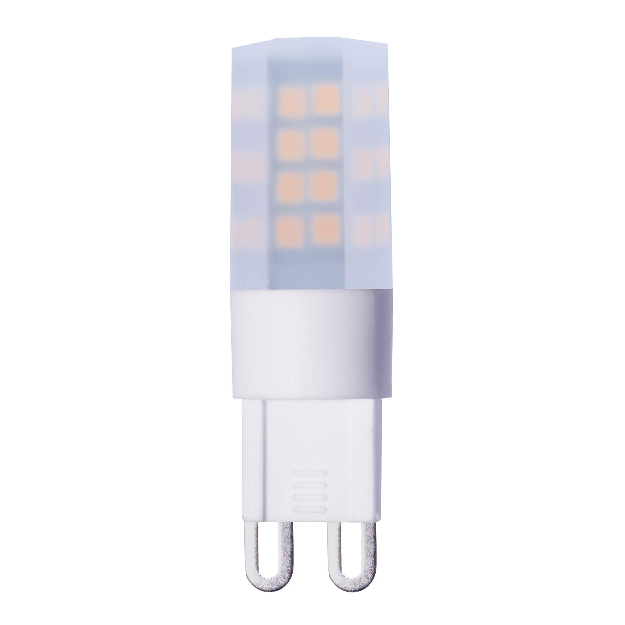 Bulbrite Led Mini T4 Dimmable Bi-Pin Base (G9) Light Bulb 35 Watt Equivalent 2700K, Frost 2-Pack