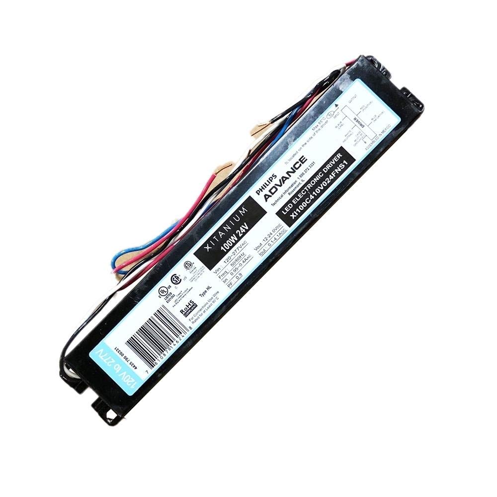 Advance Xi100C410V024Fns1 Electronic Led Driver, Non-Dimming, 120-277V:In, 100W, 12-24Vdc