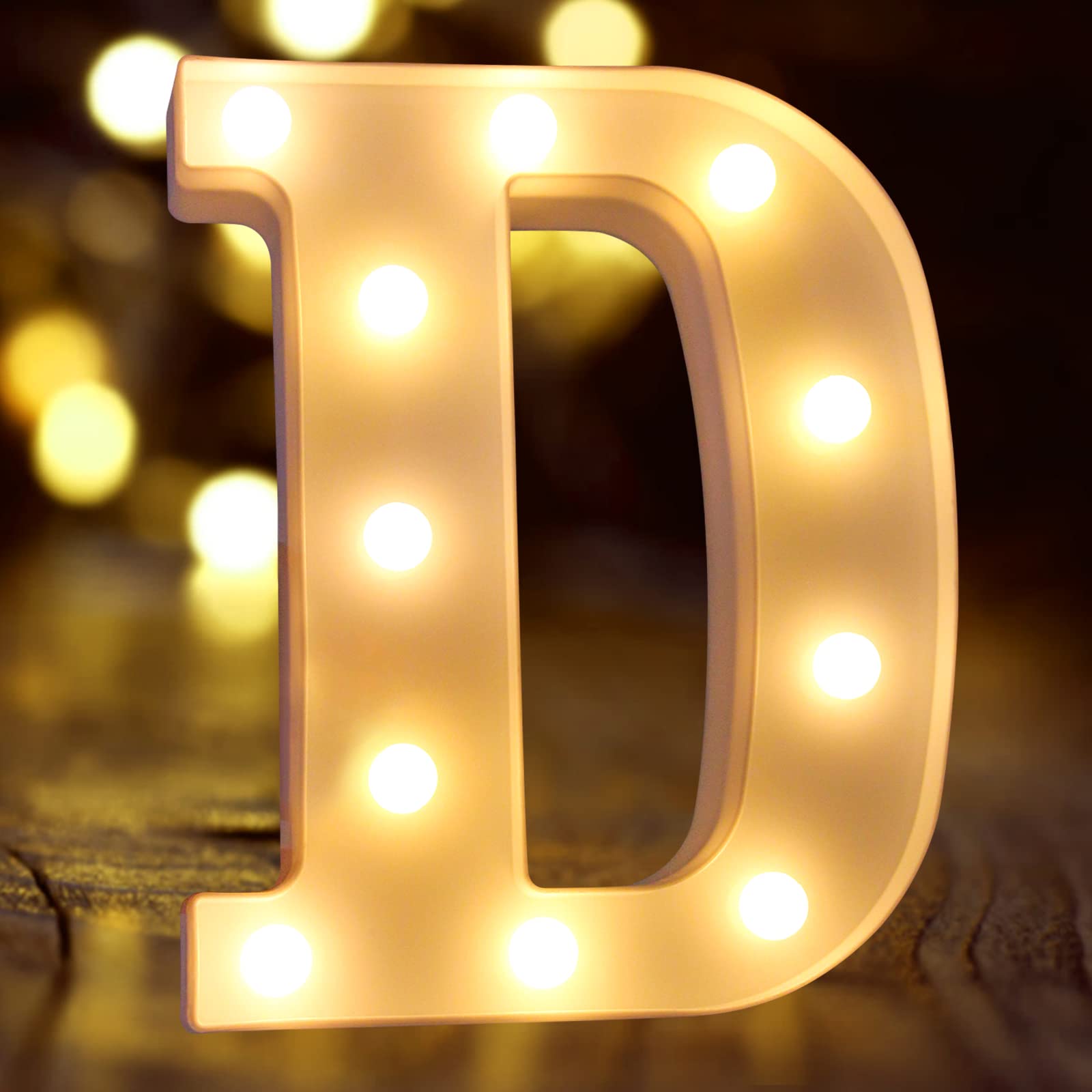 Laerjin Light Up Letters, Marquee Letters With Lights, Decorative Led Light Up Number, Light Up Number Sign For Night Light Wedd