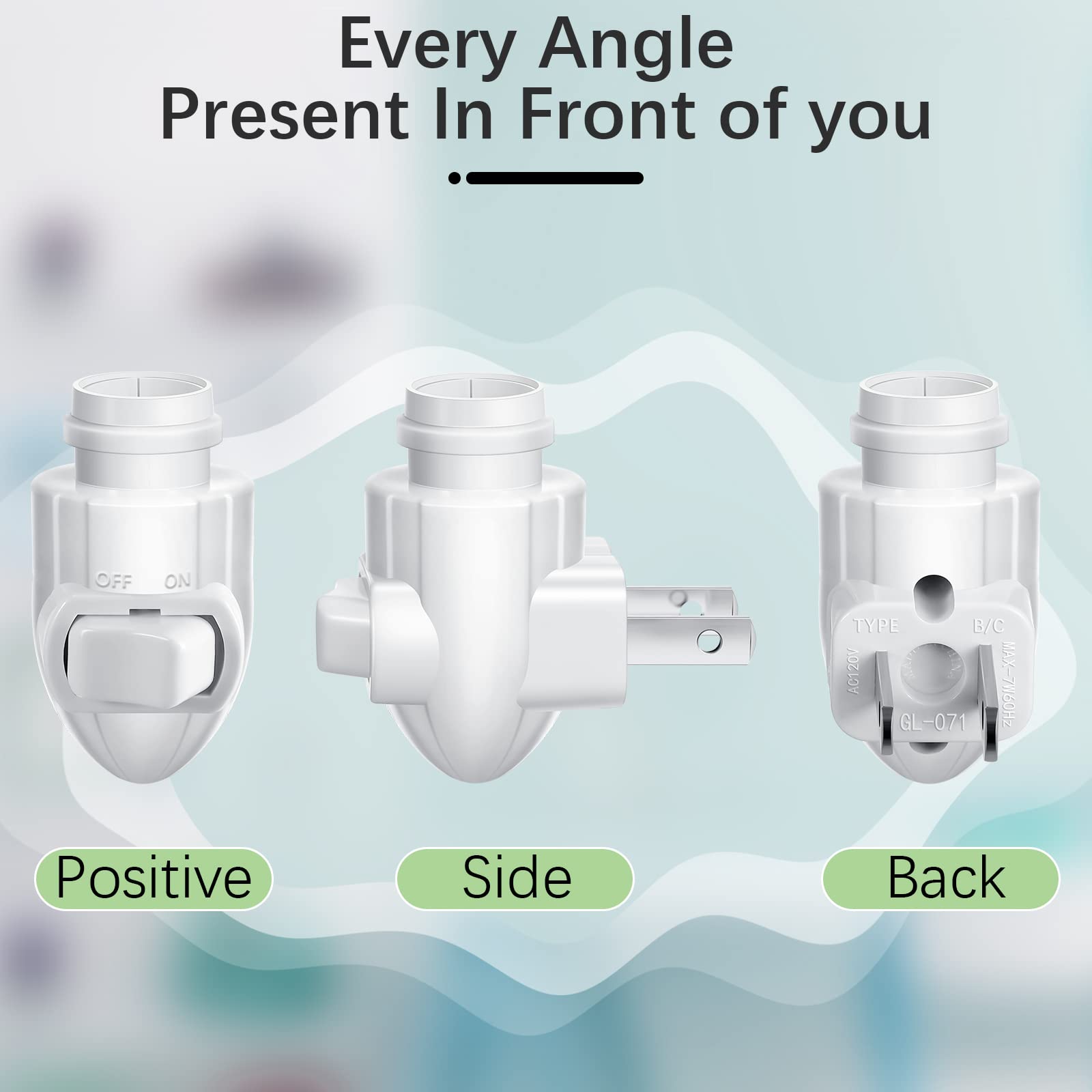 Tuanse 10 Sets Plug In Night Light Module White Night Light Base With Shade Mounting Clip Plastic Lights Rotating Base For Making Your Own Decorative