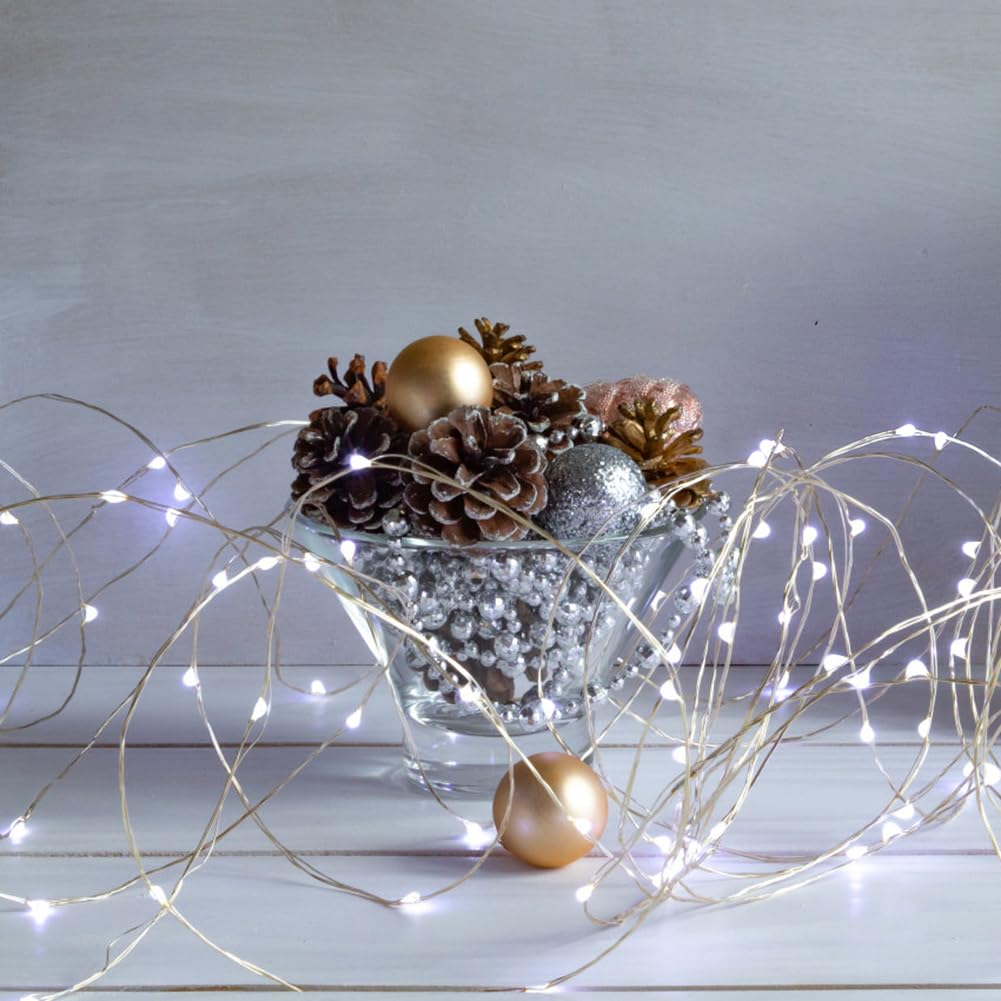 ZELUXDOT 200FT Waterproof Fairy Lights with 600 LEDs, Remote Control, 8 Modes, Cool White - Perfect for Indoor/Outdoor Decorations