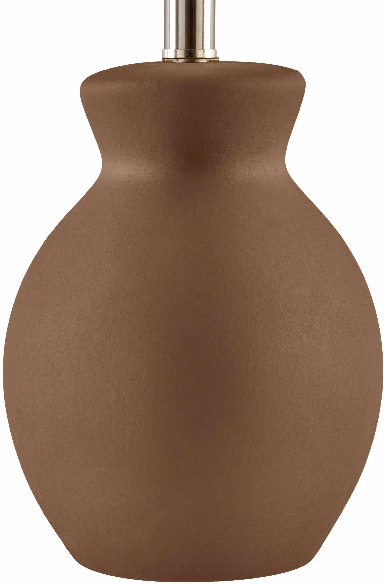 BoutiqueRugs Bedside Table Lamp, Ceramic & Jute, 15inH, Brown Beige, Model SPXZVC4-071