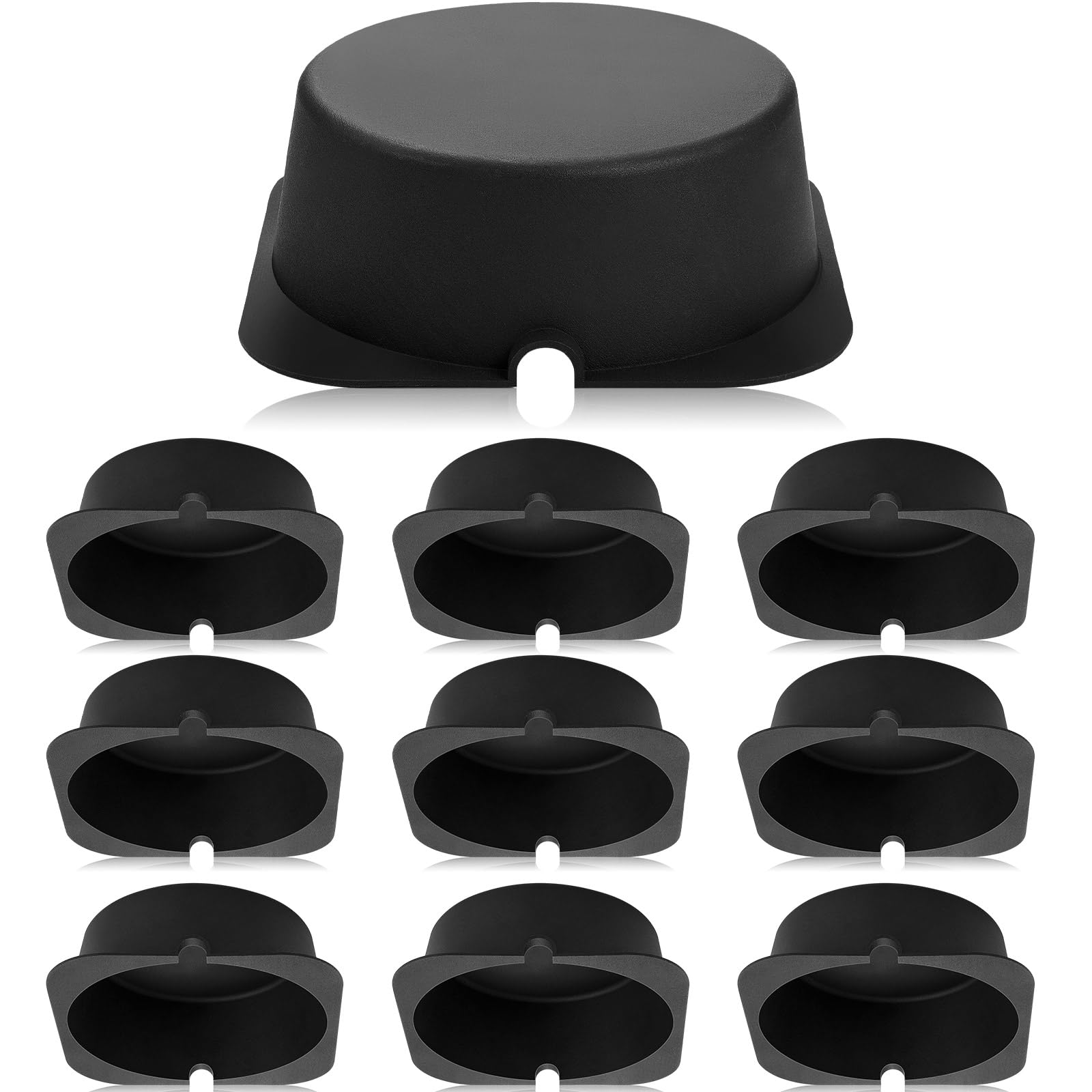 Tuanse 10 Pcs Recessed Light Cover For 6 Inch Lighting Fixtures 8.6 X 8.6 X 2.9 Inch Fire-Resistant And Energy-Saving Light Insulation Protect Cover For Attic (Black)
