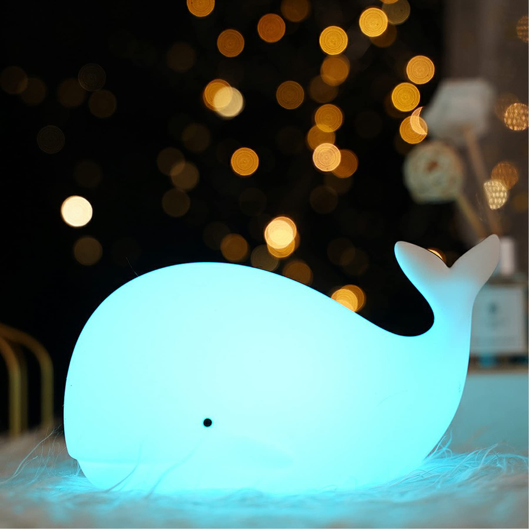 Tripro Whale Silicone Nursery Night Light Beach Room Decor Desk Lamp Toys Bedroom Decorations Gifts For Toddlers Girls And Boys  Baby Kids Teens