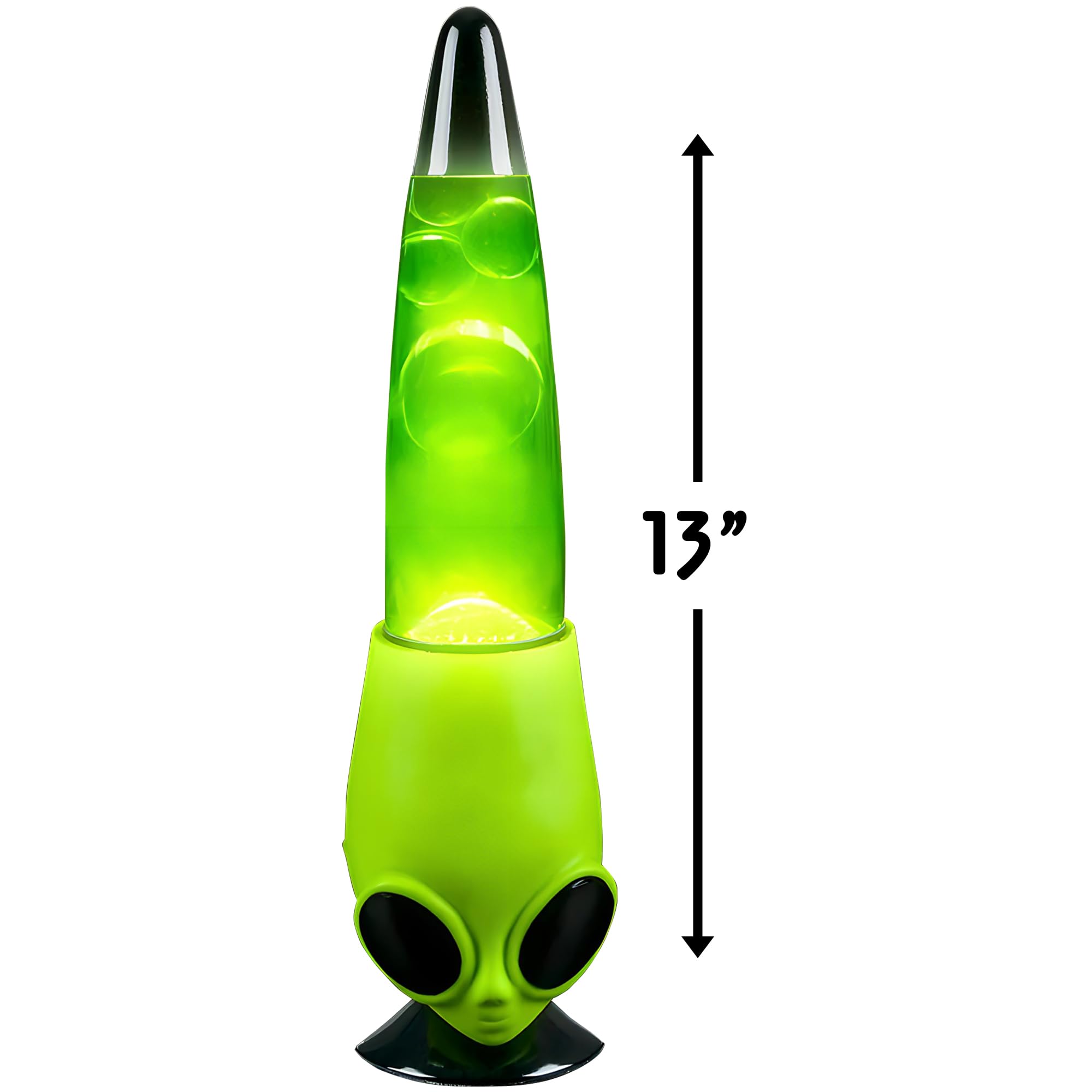 Rhode Island Novelty 13 Inch Alien Head Wax Motion Lamp - Original Color, Model EL-ALIHE, Unique Home Decor Lighting