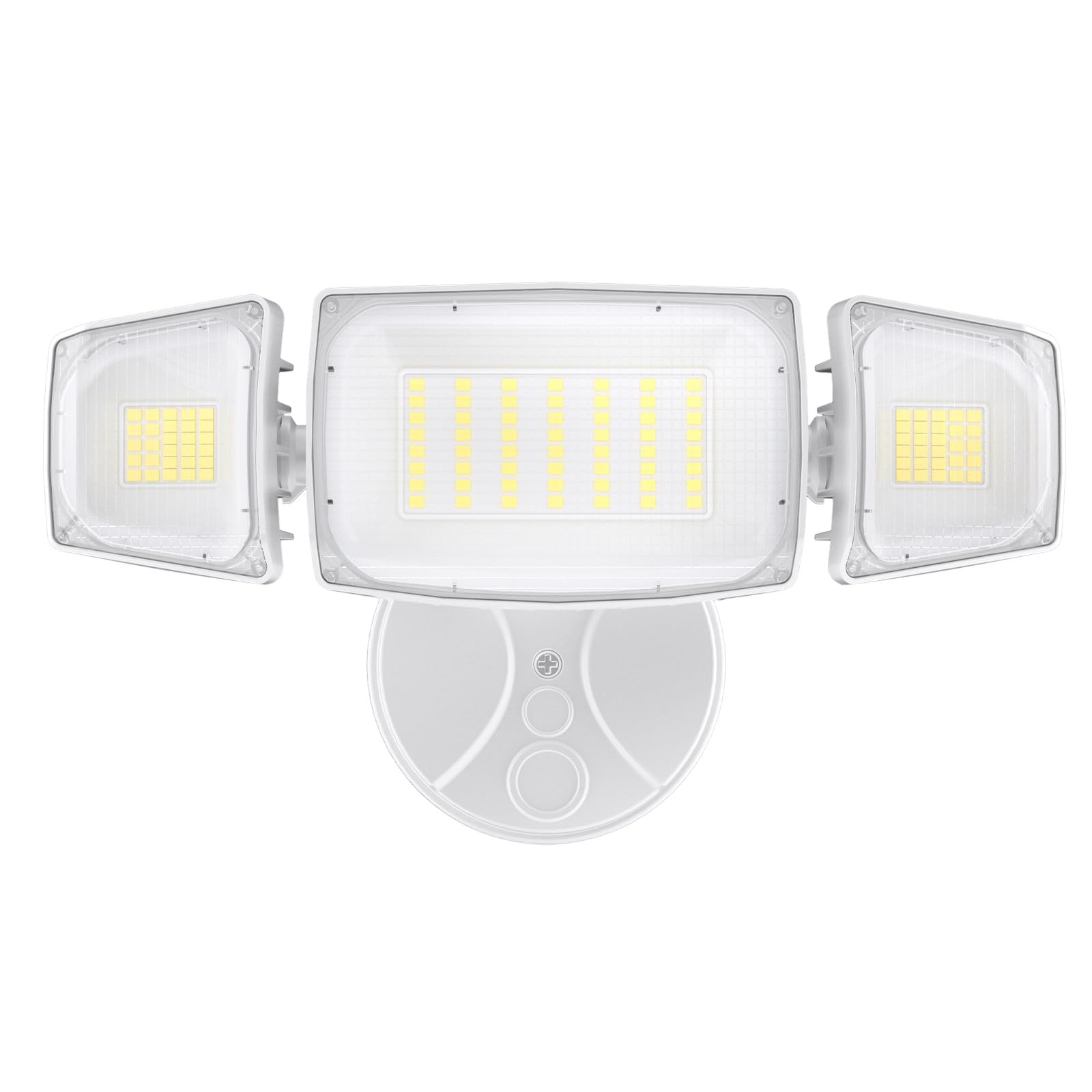 Olafus 55W Led Flood Light, 5500Lm Waterproof Security Light, 3 Adjustable Heads, 6500K, White, Model Bdb50-3