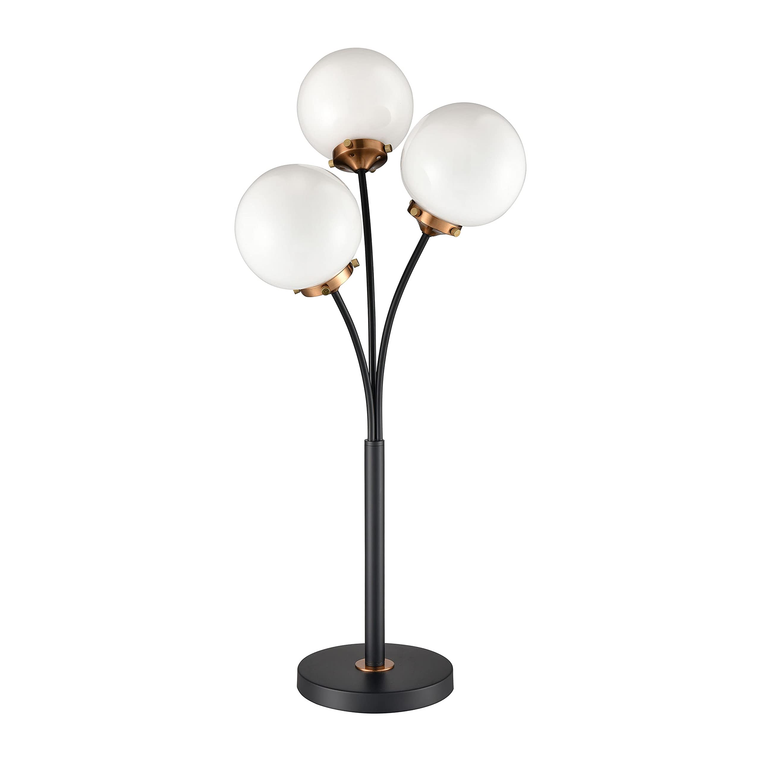 Elk Home Boudreaux 32&quot; High Matte Black 3-Light Floor Lamp - Modern Metal Design