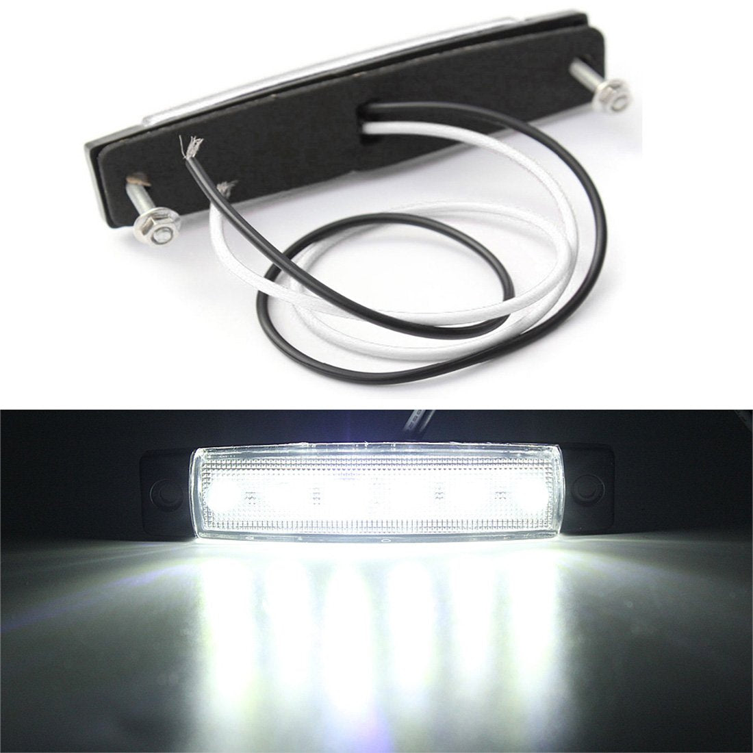 Shangyuan Led Interior Boat Lights, Utility Slim Strip Bar Light Fit Courtesy Lighting Cockpit Lights Navigation Light White (Pack Of 2)