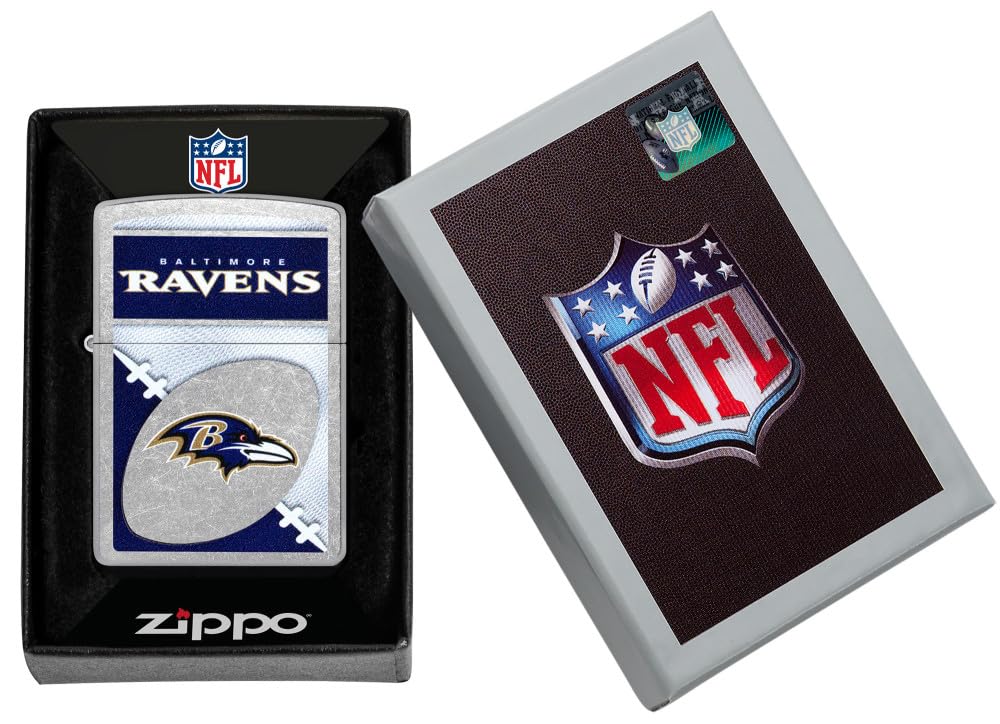 Zippo Nfl Baltimore Ravens Street Chrome Pocket Lighter