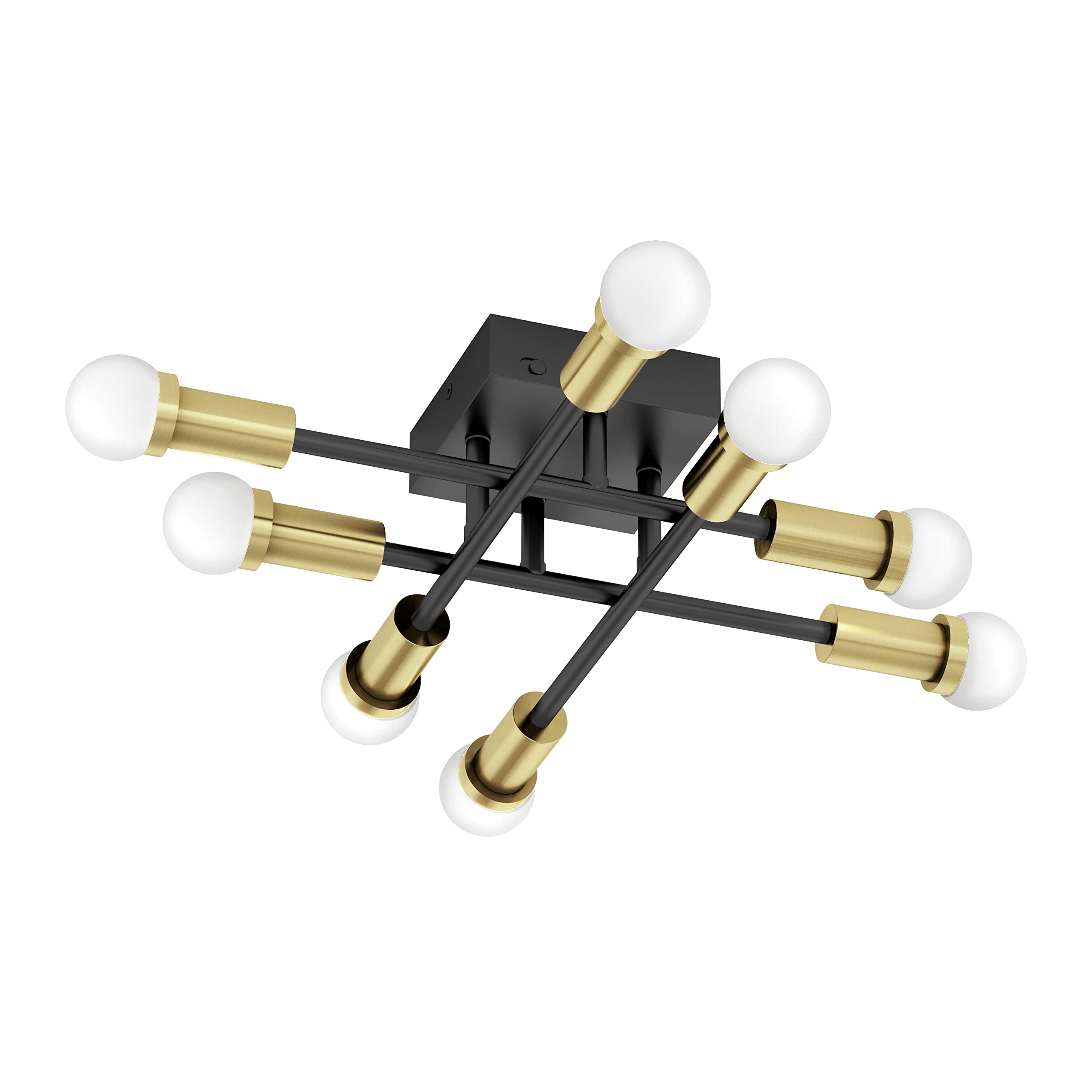 Artika Aristo 22W Led Flush Mount Light, Black & Gold, 2000 Lumens, Ideal For Home Spaces