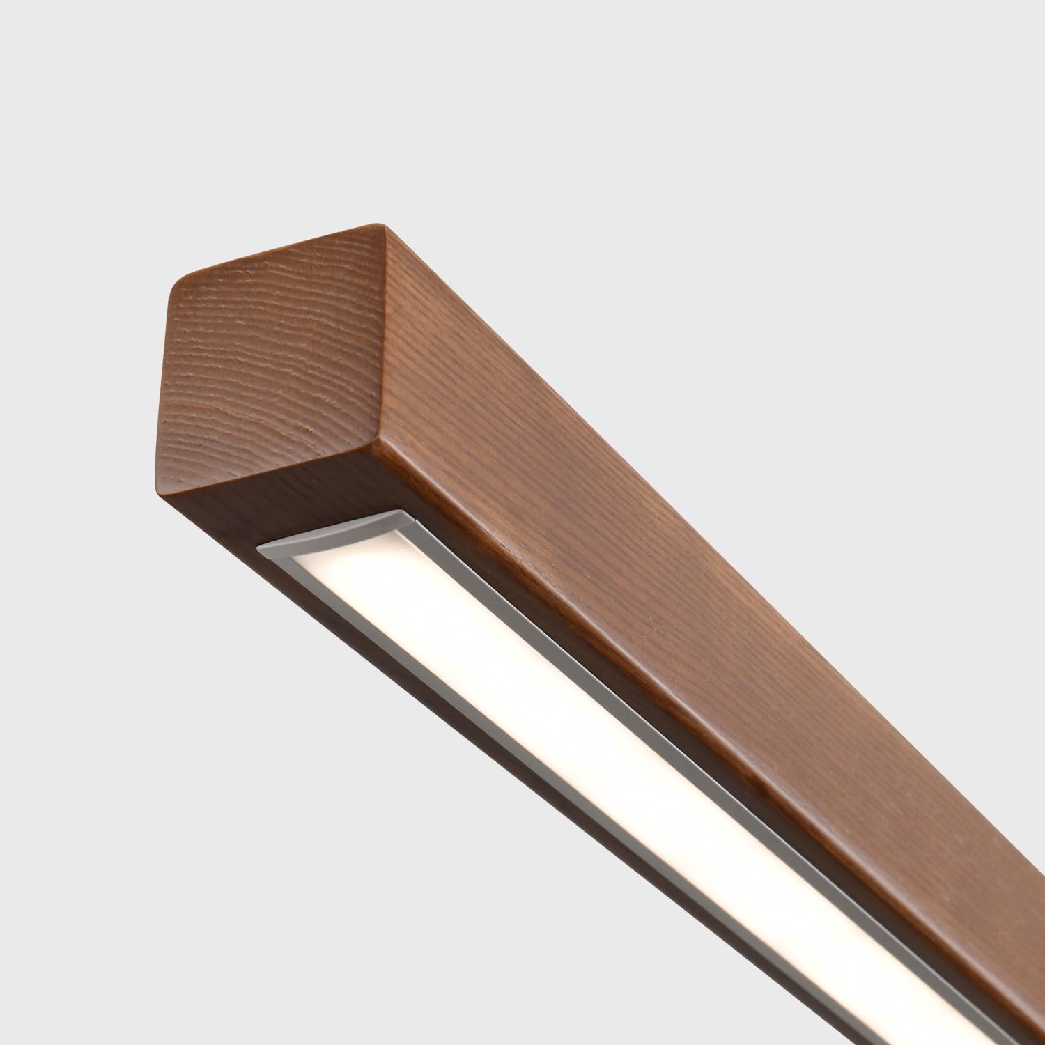Yisdesign 59 Wood Linear Pendant Light Fixtures Modern Led 40W Dimmable Pendant Lighting Kitchen Island Lighting Ceiling Hanging Farmhouse Chandeliers For Dining Room Pool Table Walnut Color