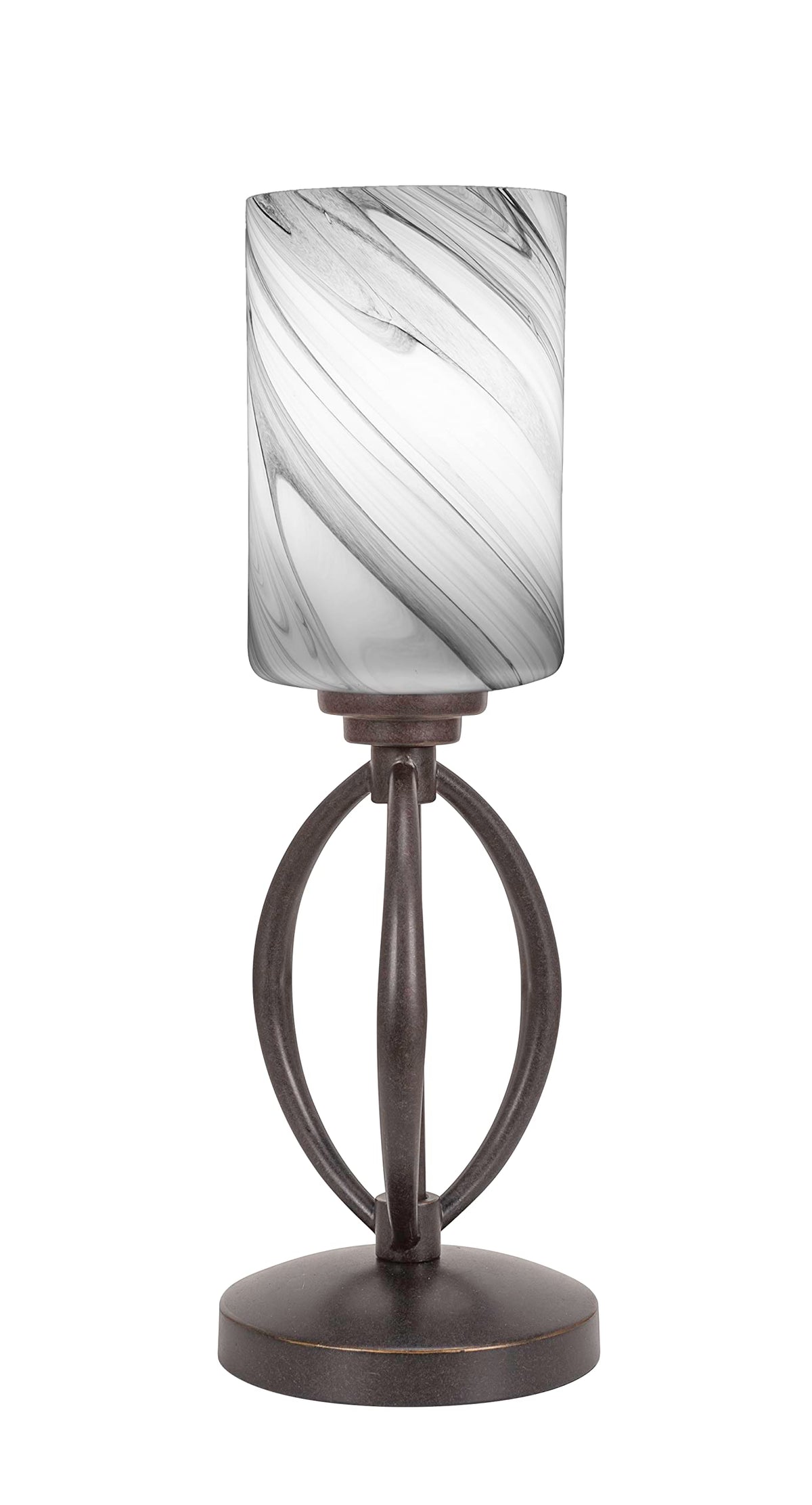 Toltec Lighting Marquise 1 Light Table Lamp in Dark Granite (2410-DG-3009)