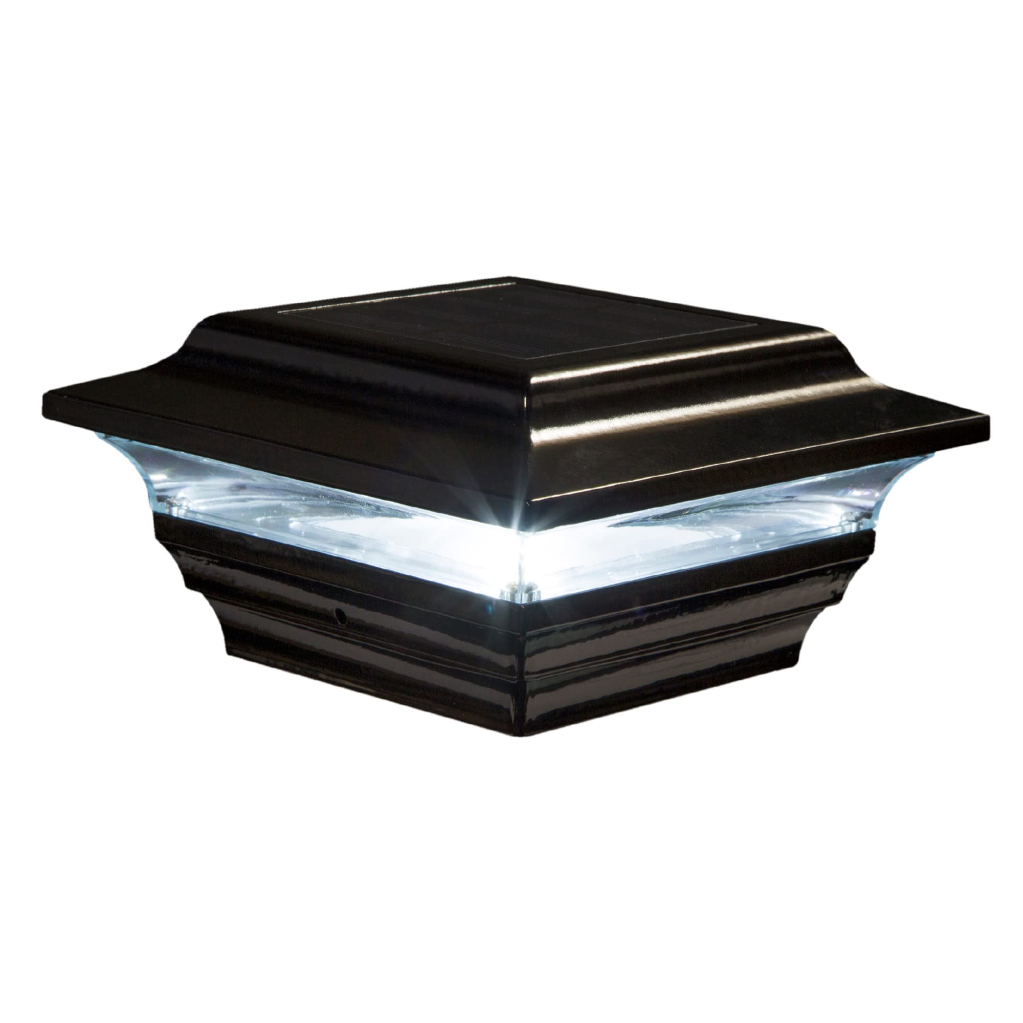 Classy Caps SL211B Aluminum Imperial Solar Post Cap, 4 x 4, Black
