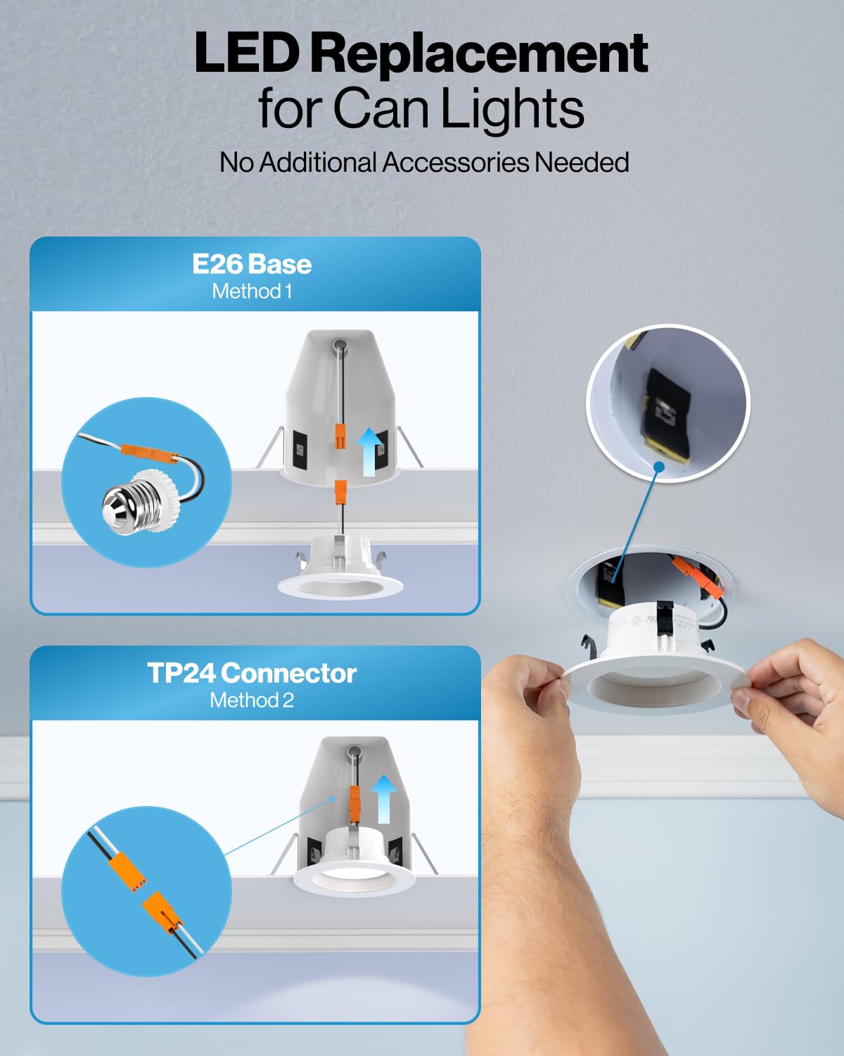 Sunco 4 Inch Led Recessed Lights, Retrofit Can Lighting, 660 Lm, 11W (40W Equivalent), Selectable Cct 2700K/3000K/4000K/5000K, D