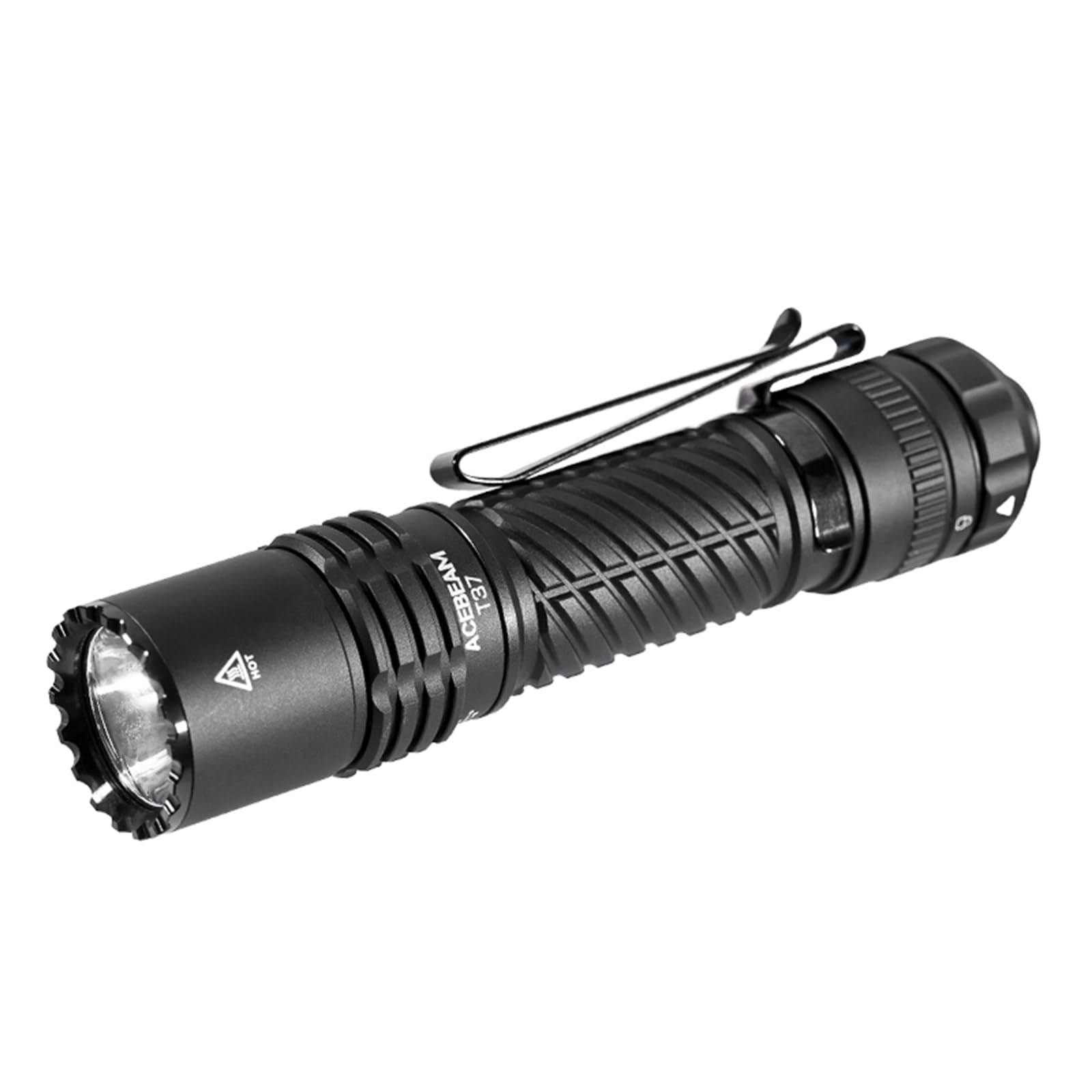 ACEBEAM T37 EDC Tactical 5 Modes Rotary Magnetic Switch Flashlight Rechargeable, 4000 High Lumens 440M Long Range Flashlight, Tw