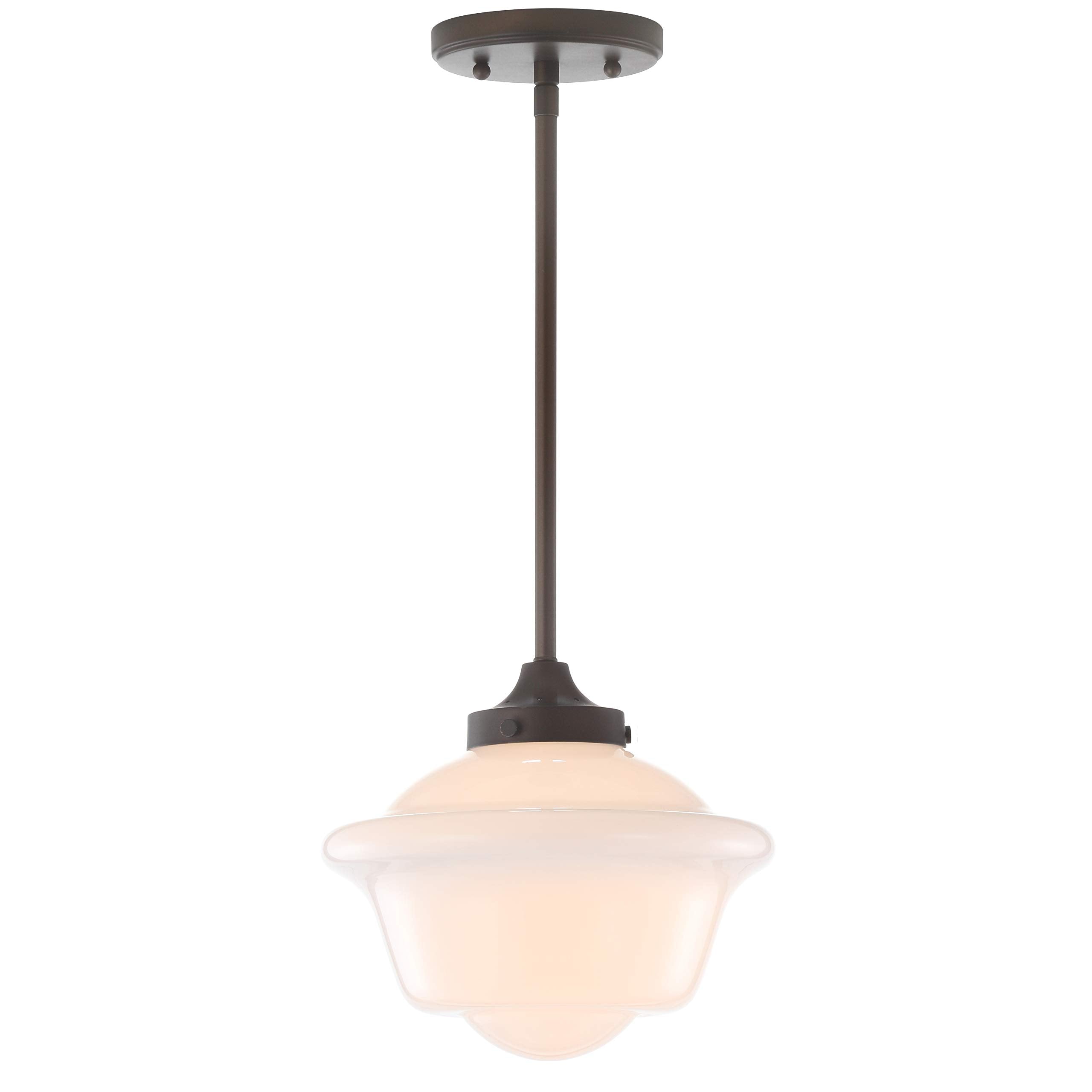 JONATHAN Y LED Pendant Light, 9.5in Adjustable, Oil Rubbed Bronze, Model JYL3517C, Dimmable for Dining Room, Living Room, Kitchen, F