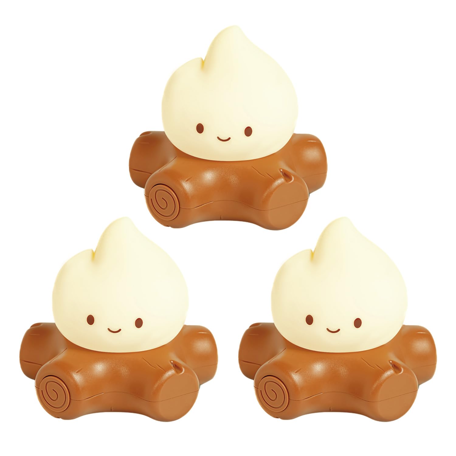 BANDIANCY Cute Campfire Night Light,Portable Rechargeable Lamp, Baby Night Light Nursery Decor, Stepless Dimmable LED Warm Yello