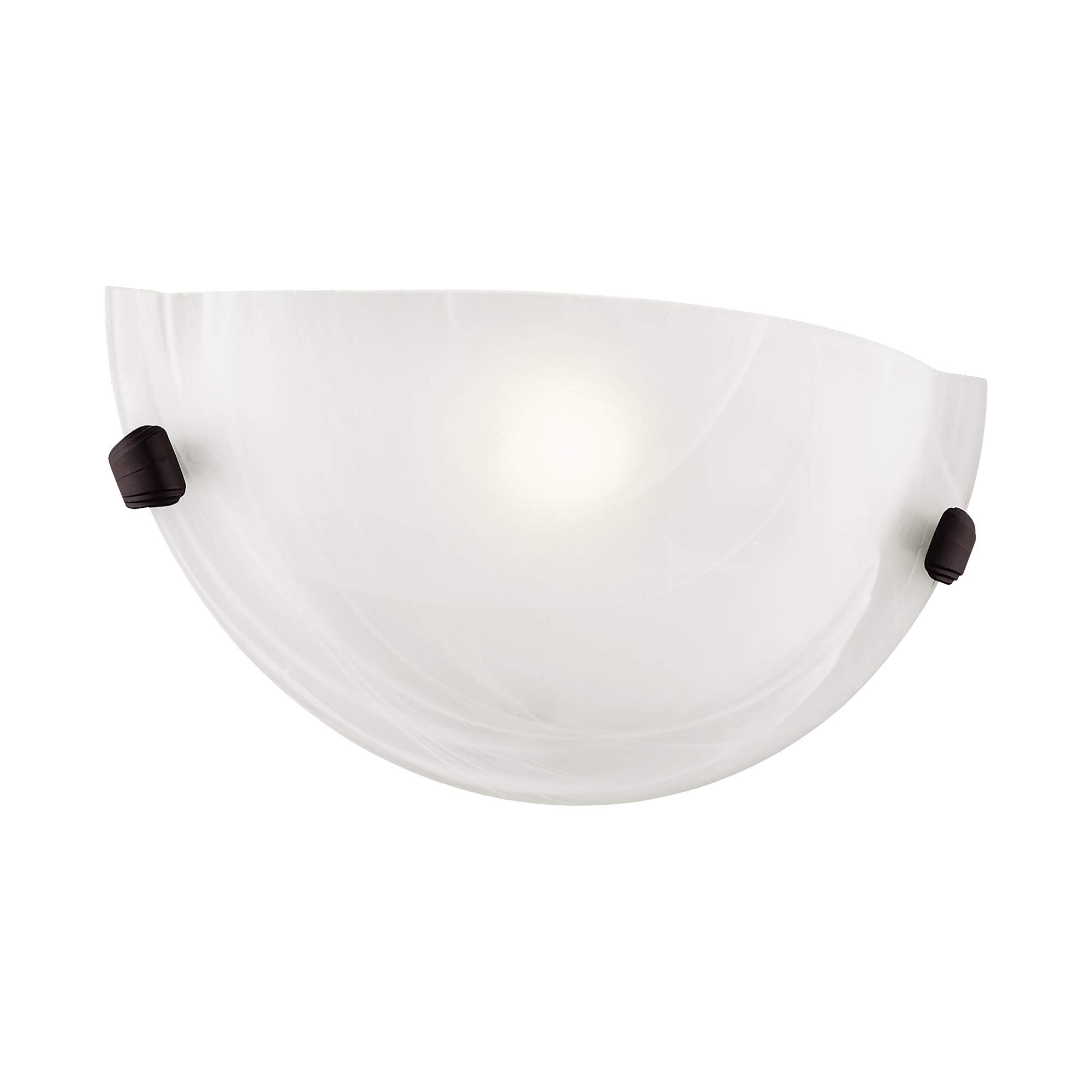 Livex Lighting 4271-07 Oasis 1-Light Wall Sconce, Alloy Steel, 12inW x 6inH, Bronze Finish, White Color
