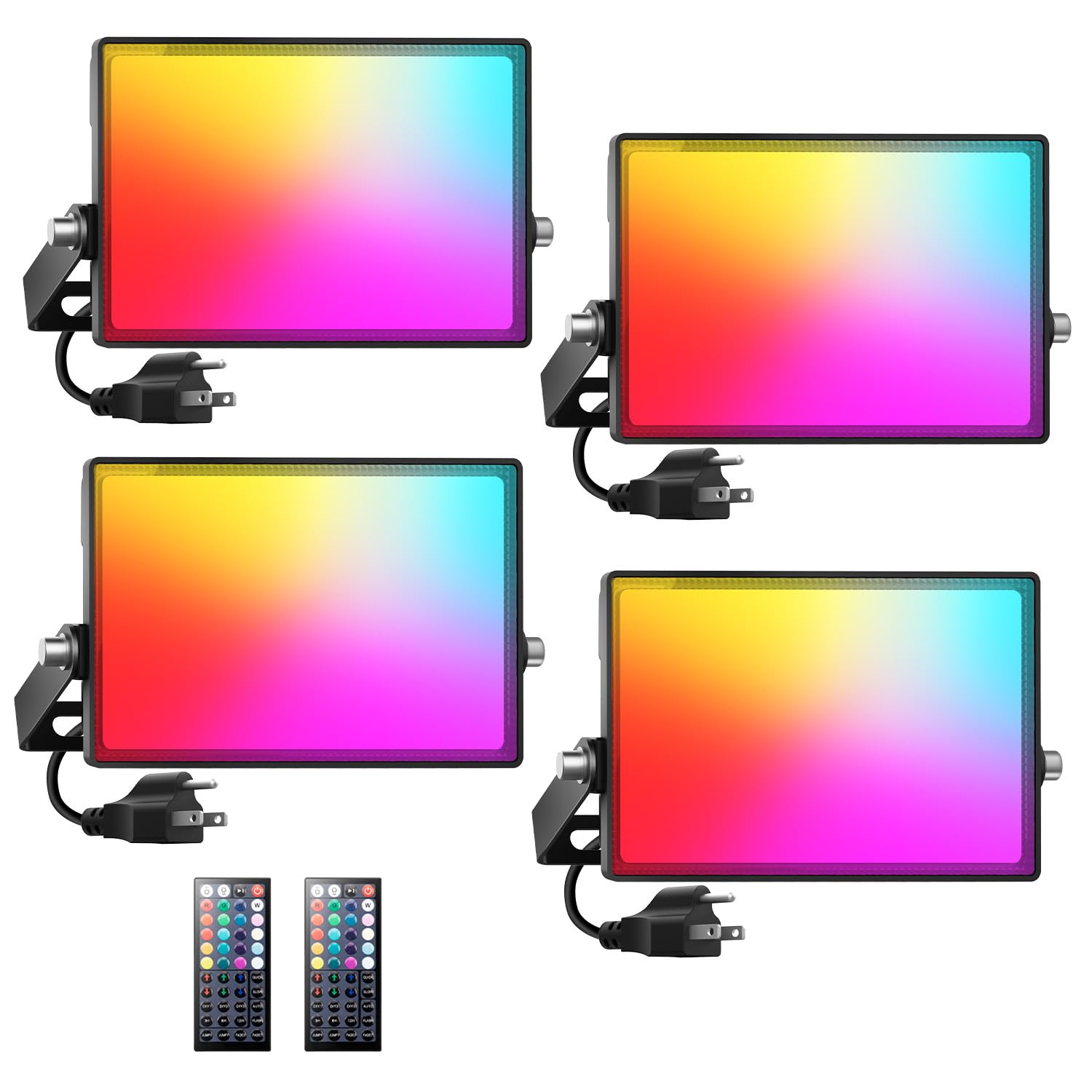Onforu Rgbw Led Flood Light - 160W Equivalent, Color Changing, Remote Control, Ip66, Black, Model G20Rgbw, For Indoor/Outdoor Events