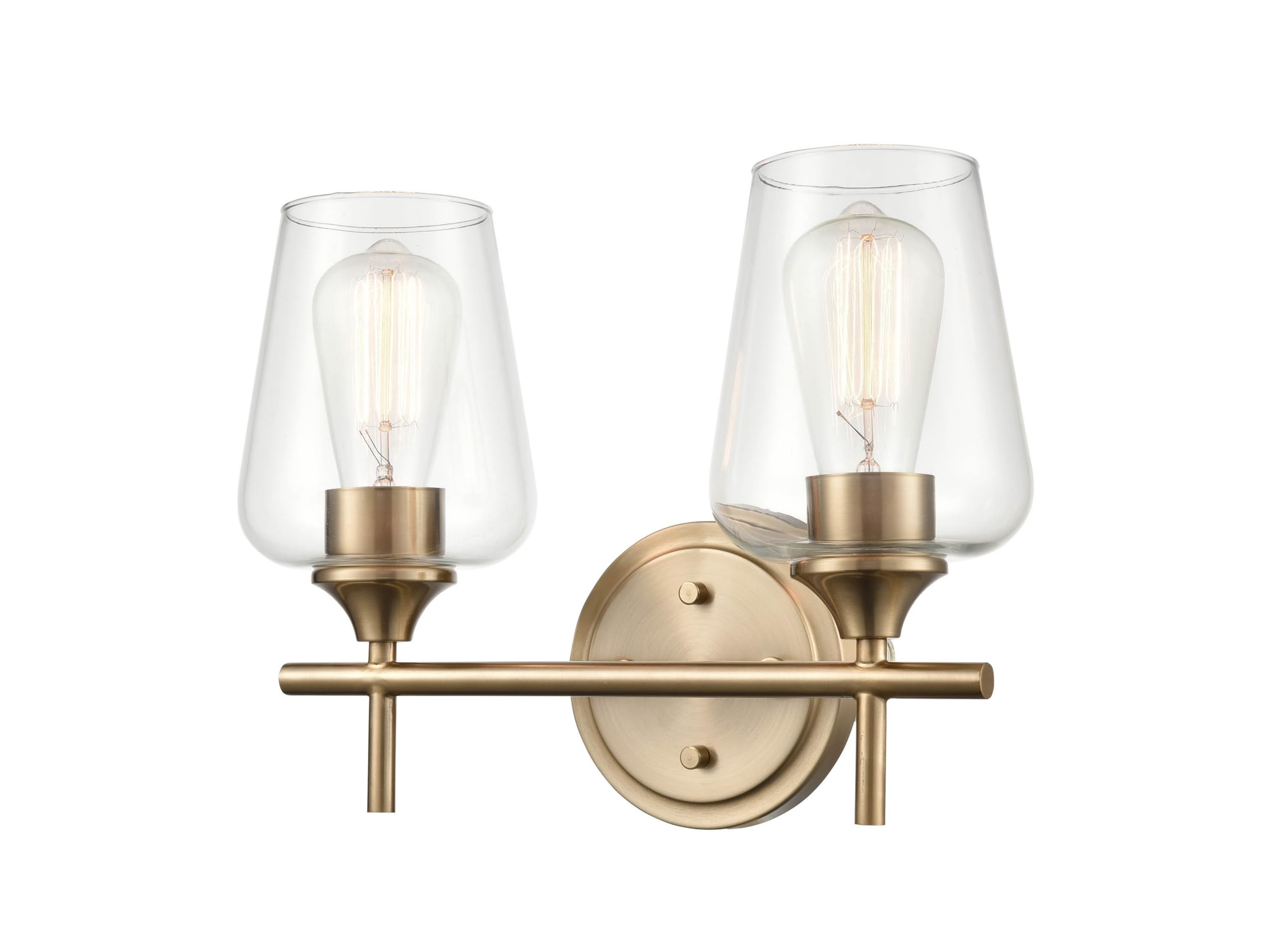 ML Lighting 9702-MG Ashford 2-Light Vanity, Modern Gold