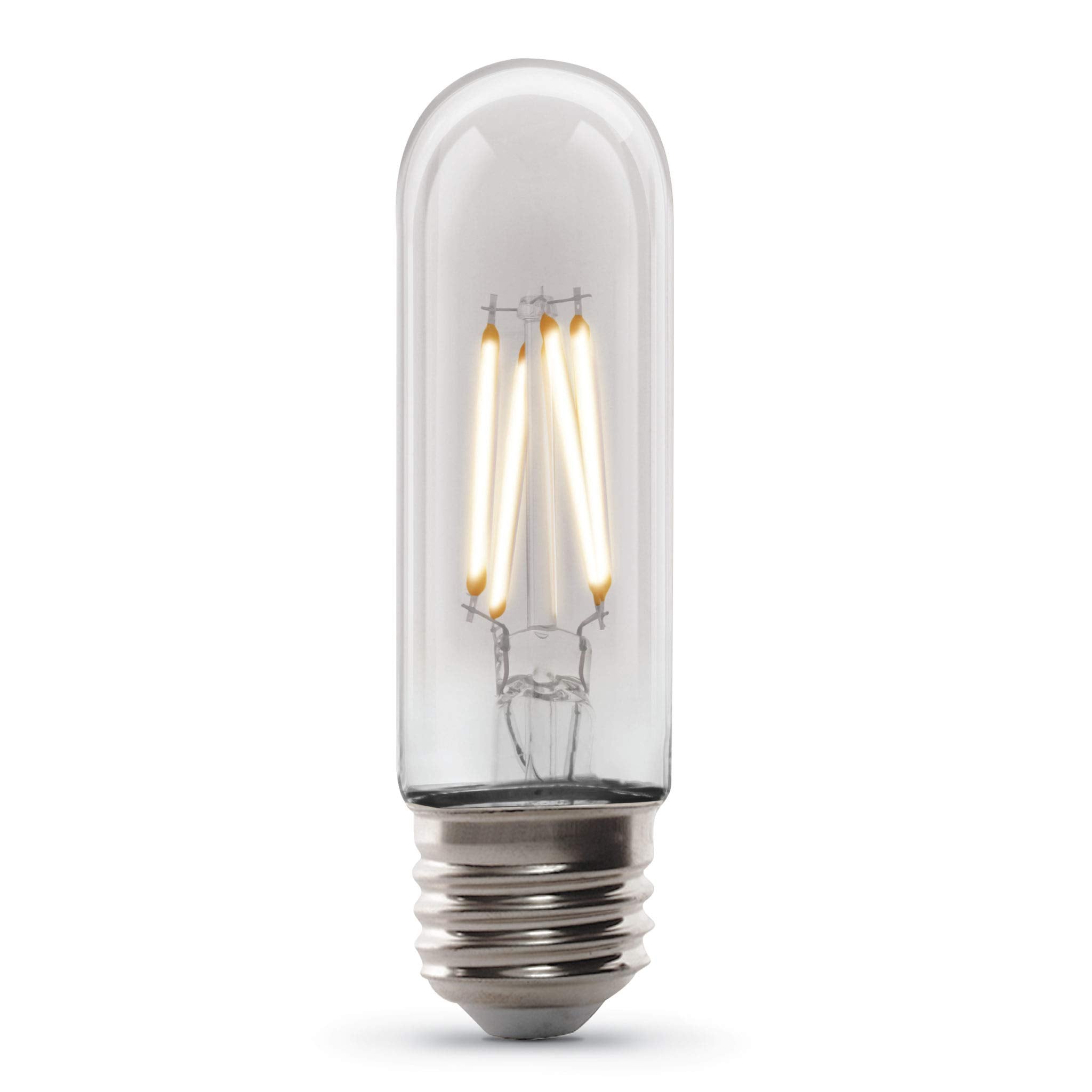 Feit Electric Vintage Exposed Filament Clear Glass Led T10 With A Medium E26 Base Light Bulb - 40W Equivalent - 10 Year Life - 3