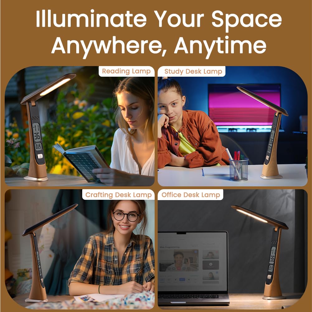 Wilit Rechargeable Lamps Cordless Table Lamp, Foldable Portable Desk Lamp - Led Battery Operated Lights With Stepless Brightness