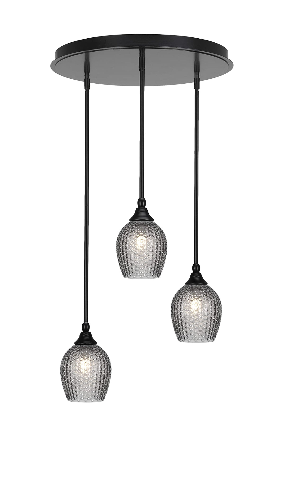 Empire 3 Light Cluster Pendalier in Matte Black Finish (2183-MB-4902)