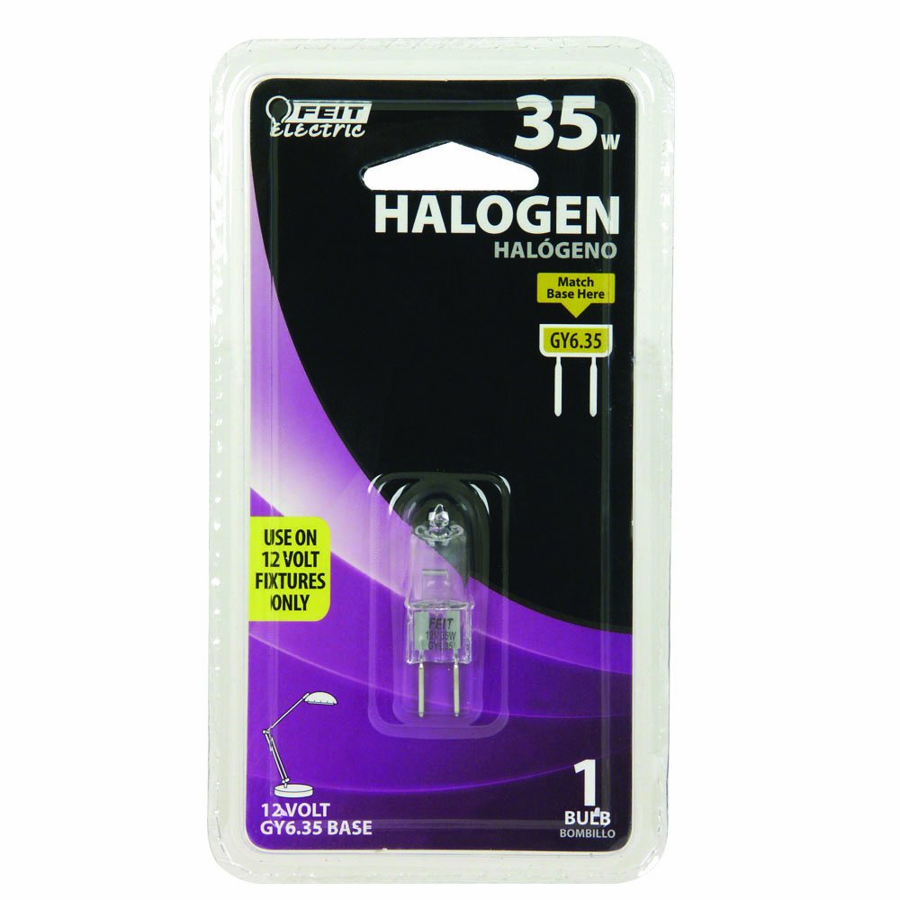 Feit Electric Bpq35T4/Rp 35-Watt T4 Halogen Bulb With Bi-Pin Base, Clear