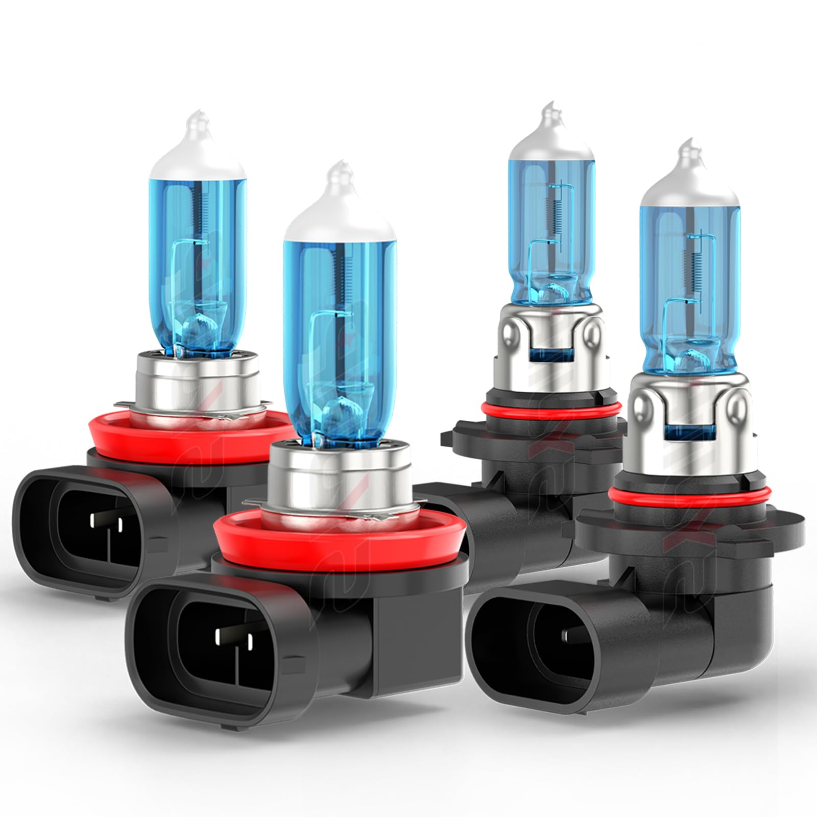 SYJIIP Headlight Bulbs 9005 H11 High Low Beam Halogen 6000K White 4-Pack Compatible with Dodge RAM 1500 2500 3500 2009