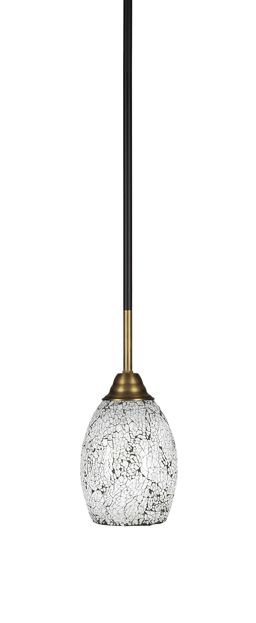 Toltec Lighting Paramount 1 Light Mini Pendant in Matte Black & Brass (3401-MBBR-4165)