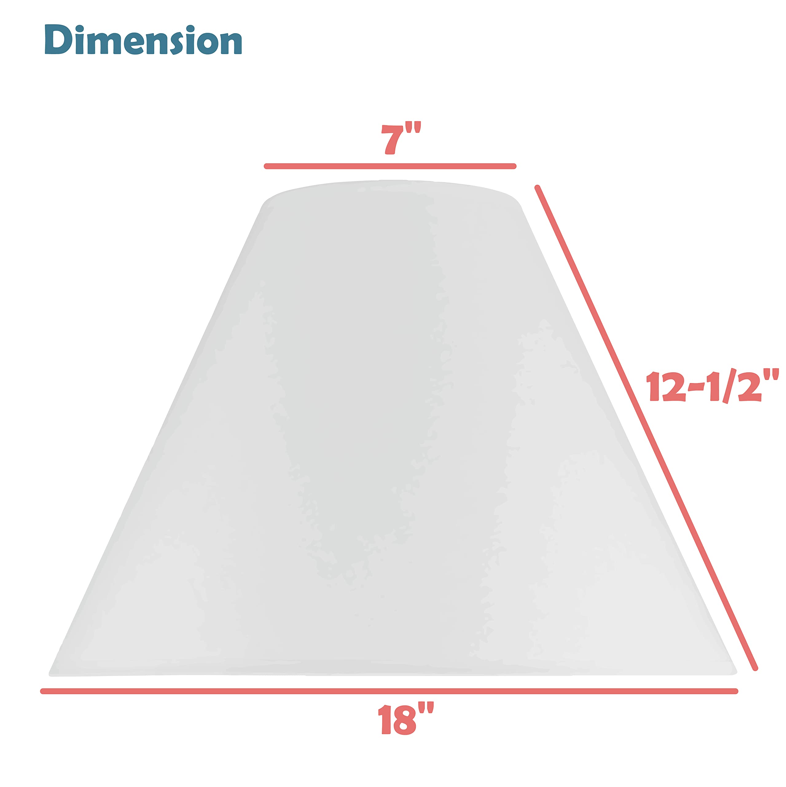 Aspen Creative 32083, Hardback Empire Transitional Spider Brown Lamp Shade, 7&quot; Top X 18&quot; Bottom X 12-1/2&quot; Slant