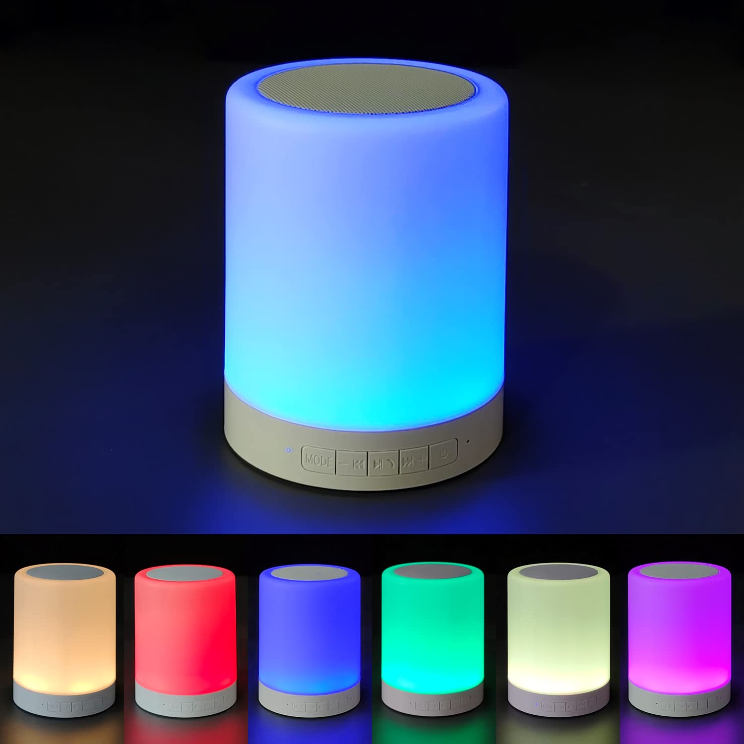 RAGZAN Touch Control Beside Lamp with Bluetooth Speaker-Colors Outdoor Table Lamp with Smart Touch Control for Party/Room.Gifts 