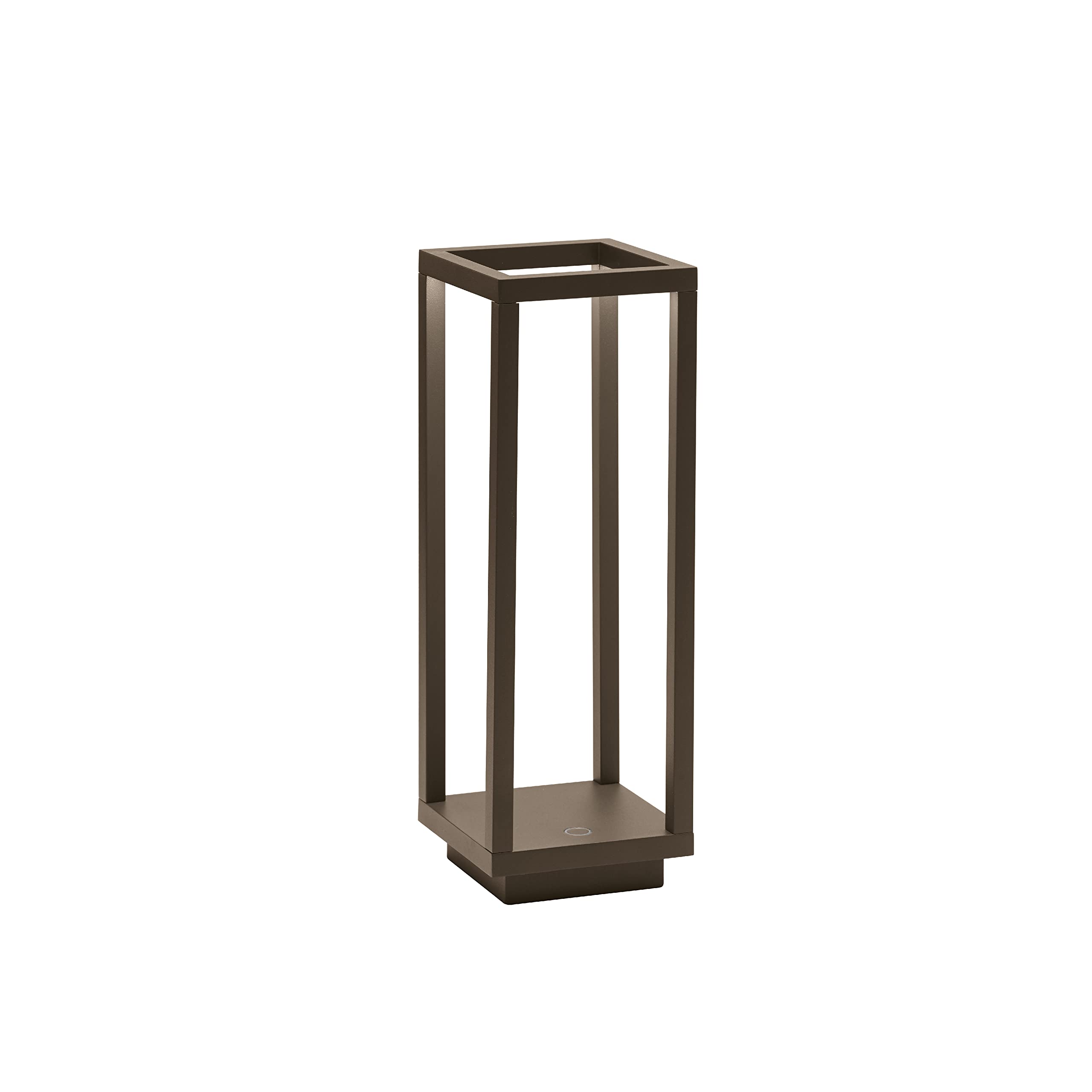 Zafferano Rechargeable Cordless Table Lamp, Touch Control, 3000K, 11.6 Inches, Aluminum, Rust Color, Model LD0258R3