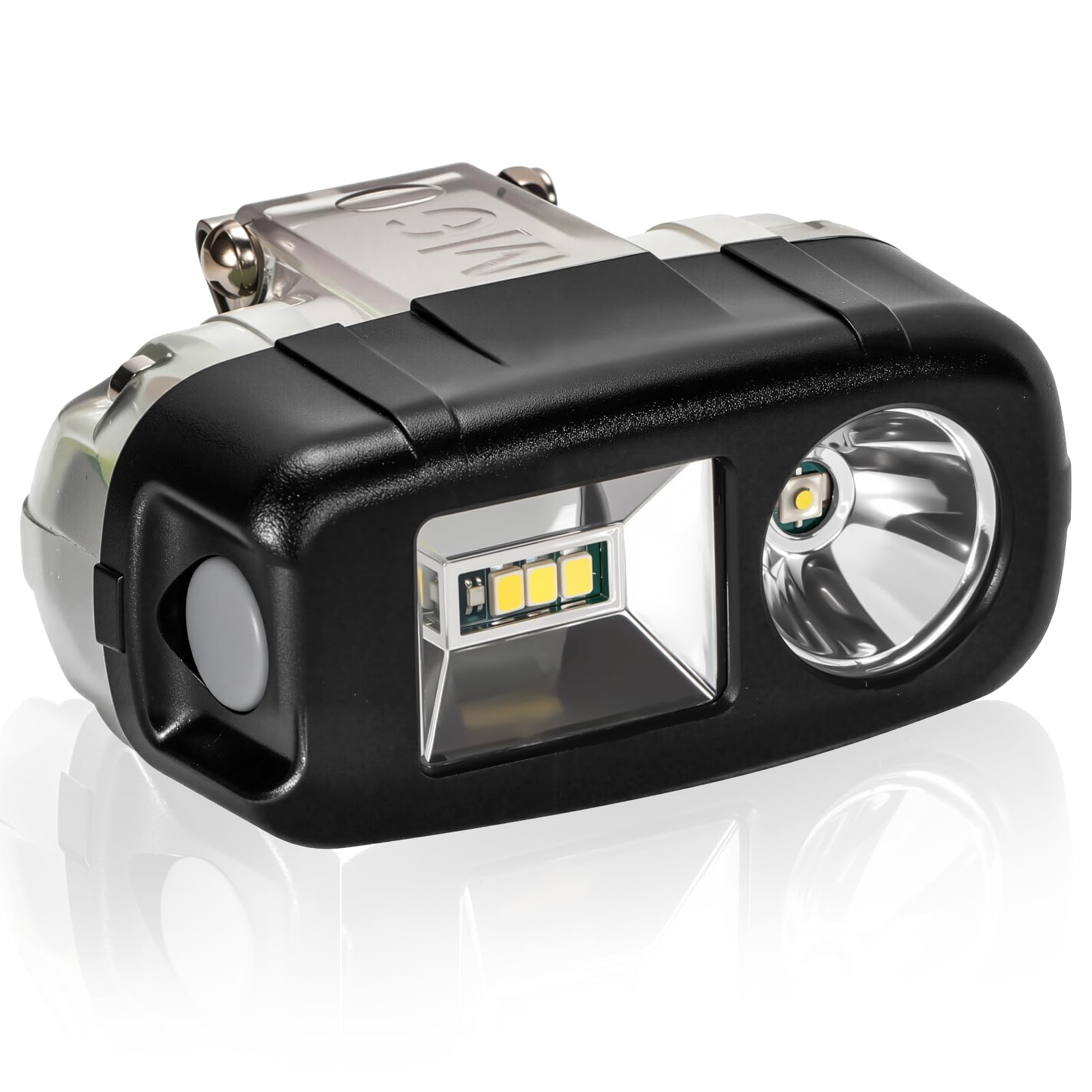 Yongkist Rechargeable LED Headlamp with Spotlight and Floodlight High Brightness Mining Headlamp Waterproof Hard Hat Light for H