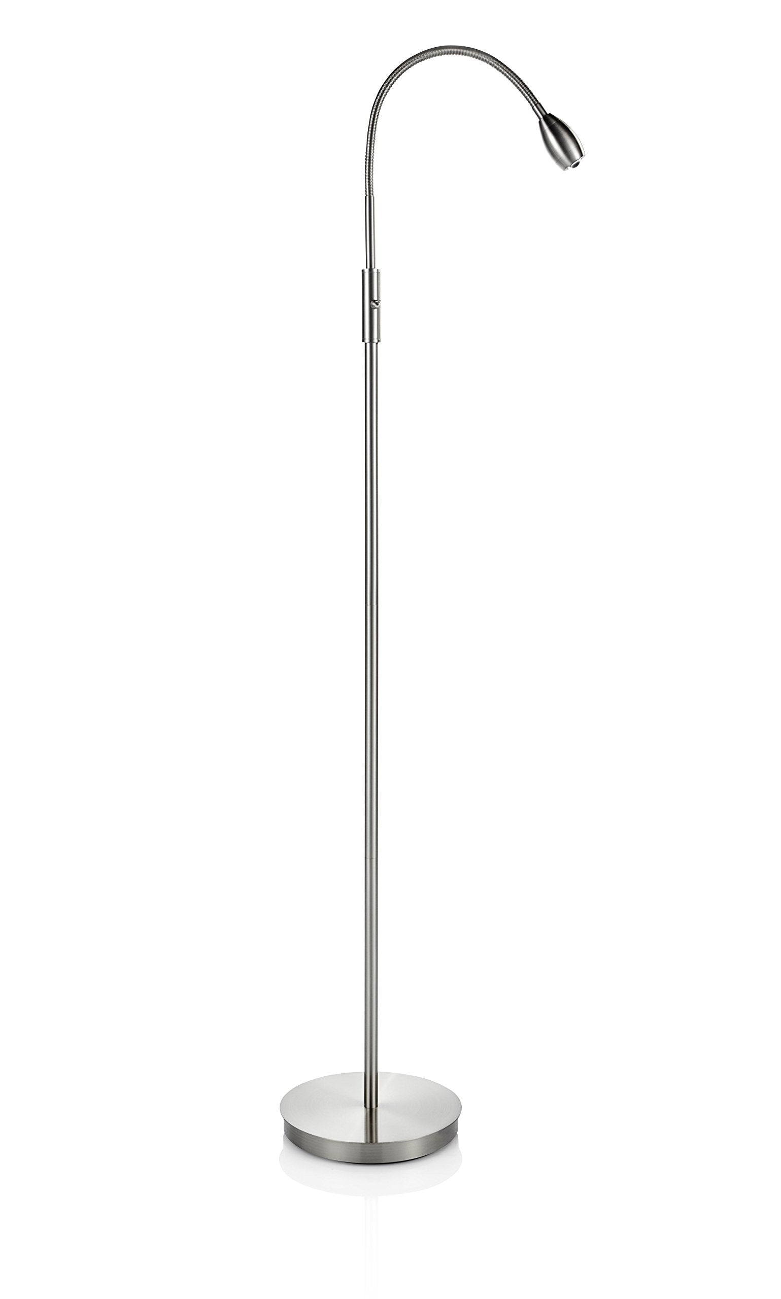 daylight24 402071-15, FOCUS Adjustable Beam LED Floor Lamp,Metal, Nickel