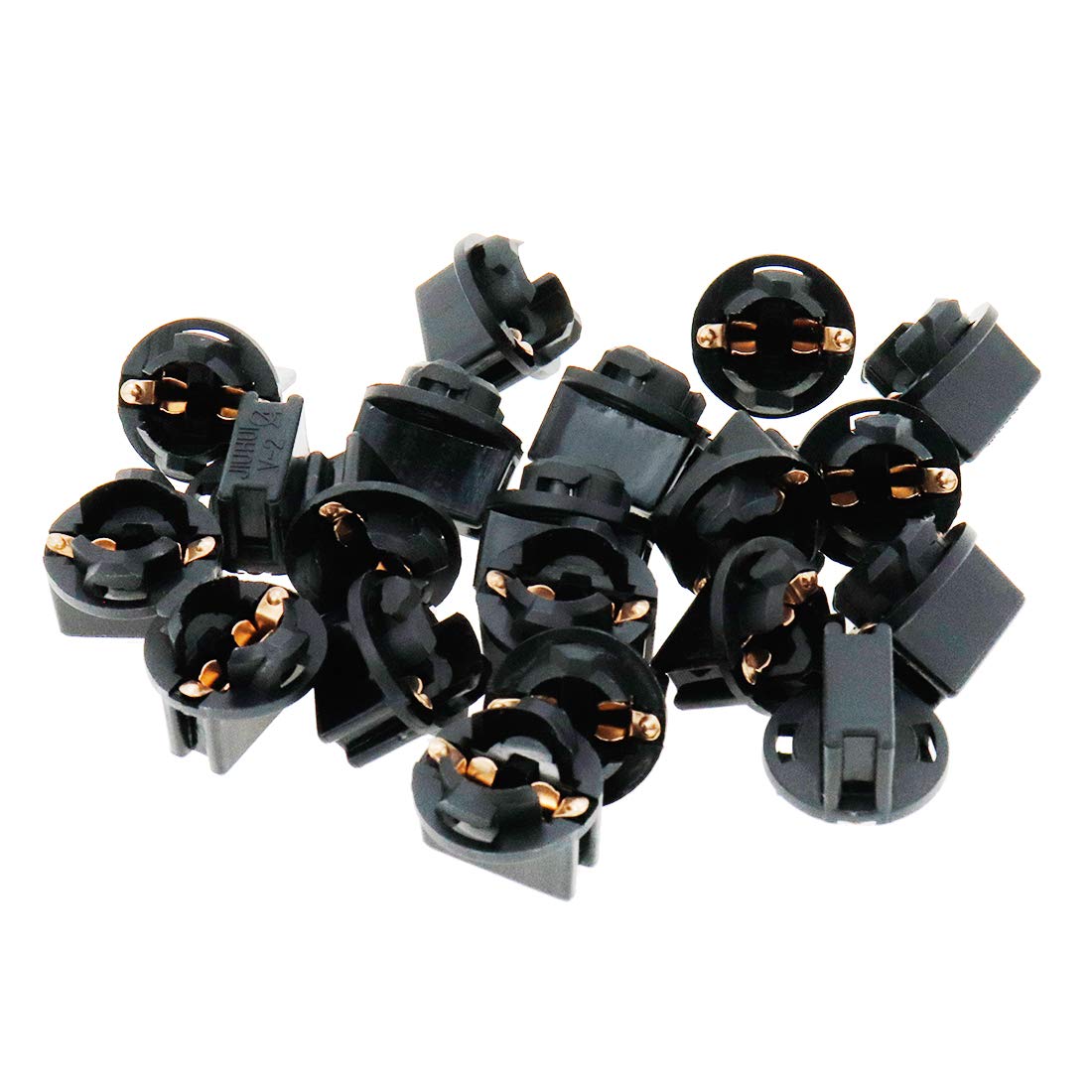 Autut 20 Pcs Light Bulb Twist Lock Socket W5W T10 168 194 Wedge Instrument Panel Dash Light Gauge Cluster Bulbs Base Sockets Extension Parts